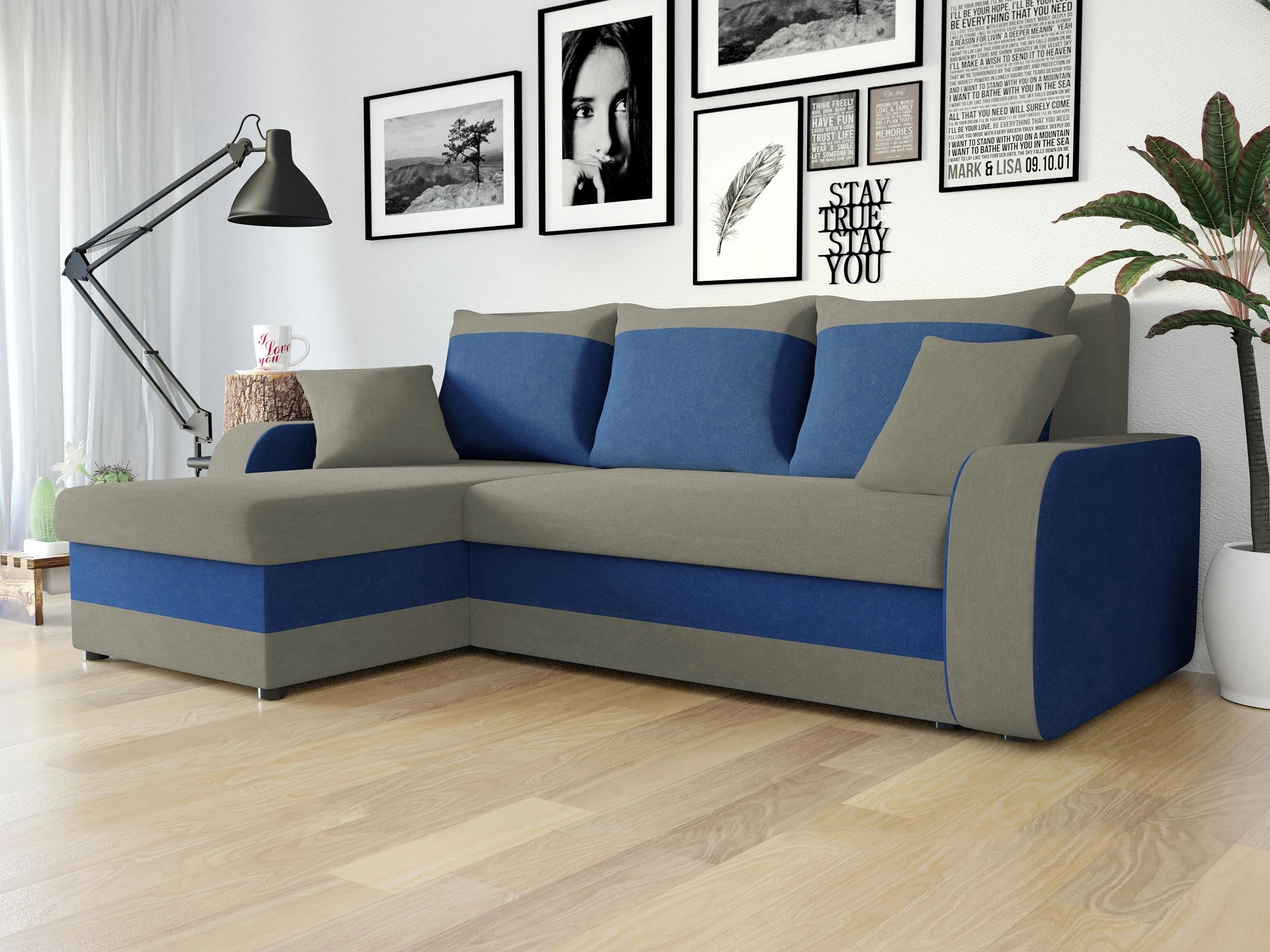 Ecksofa Comfivo Melissa I (Mikrofaza 0014 + Mikrofaza 0036)