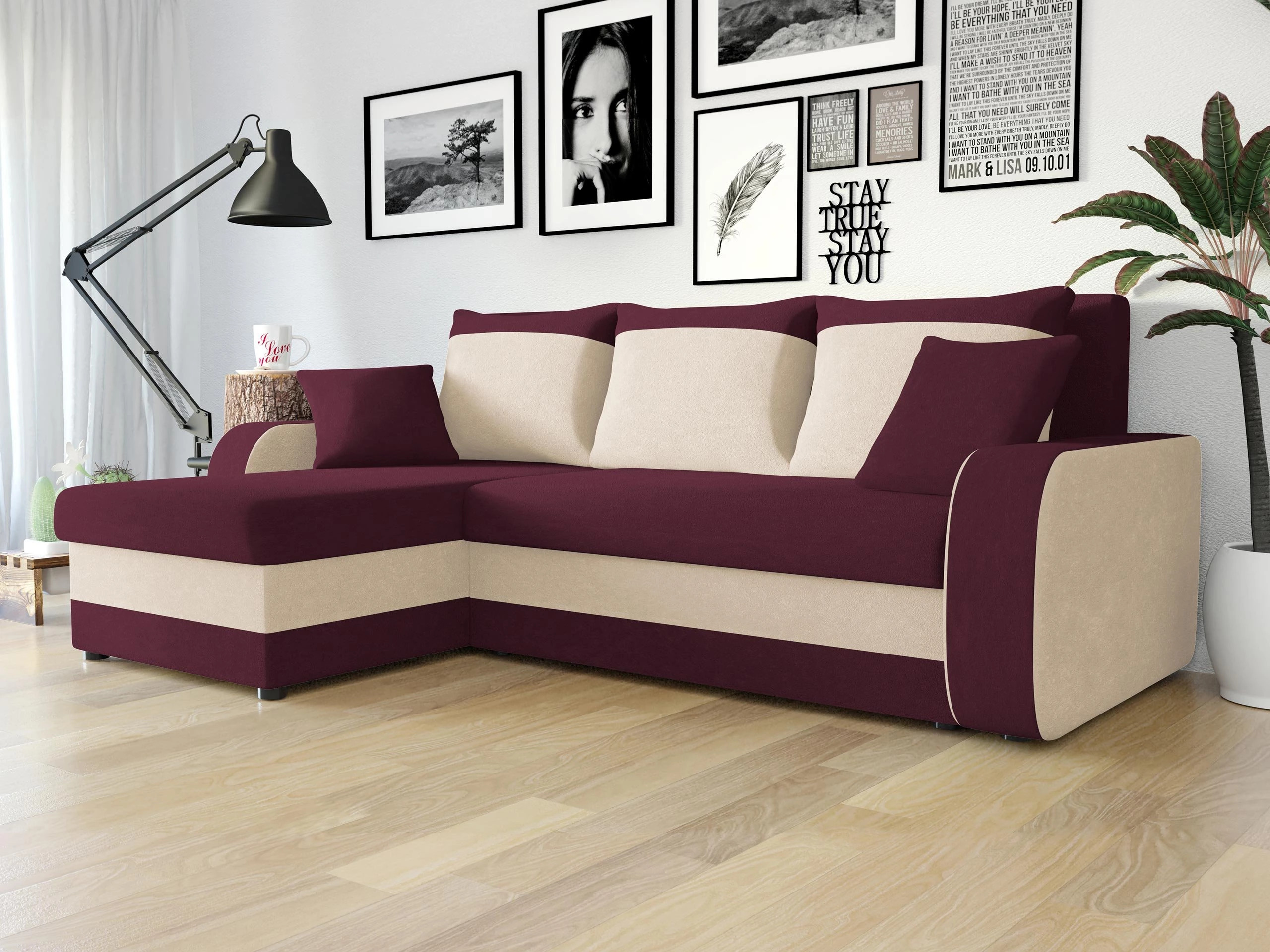 Ecksofa Comfivo Melissa I (Mikrofaza 0025 + Mikrofaza 0031)