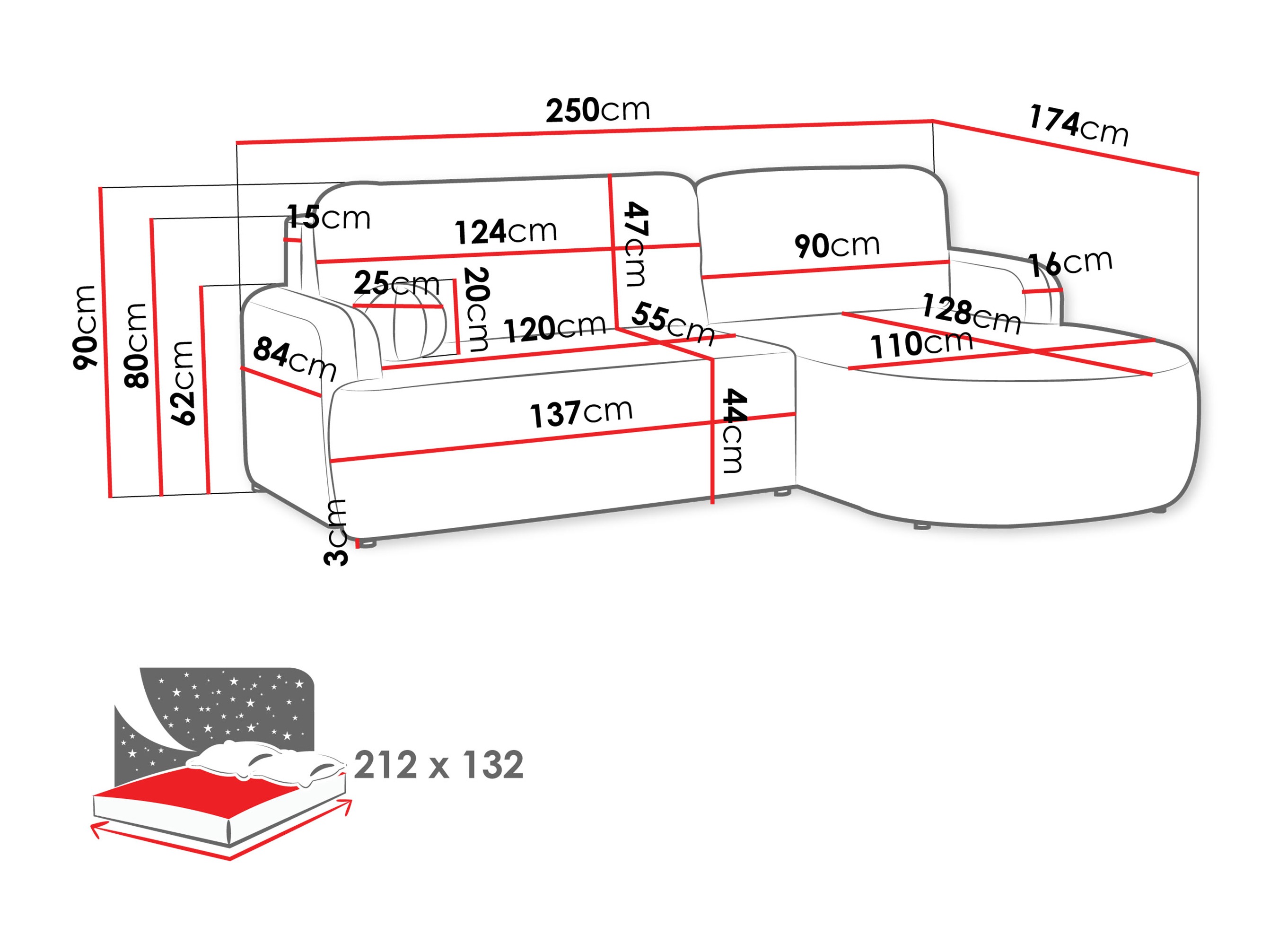 Ecksofa Comfivo Popis (Poso 03)