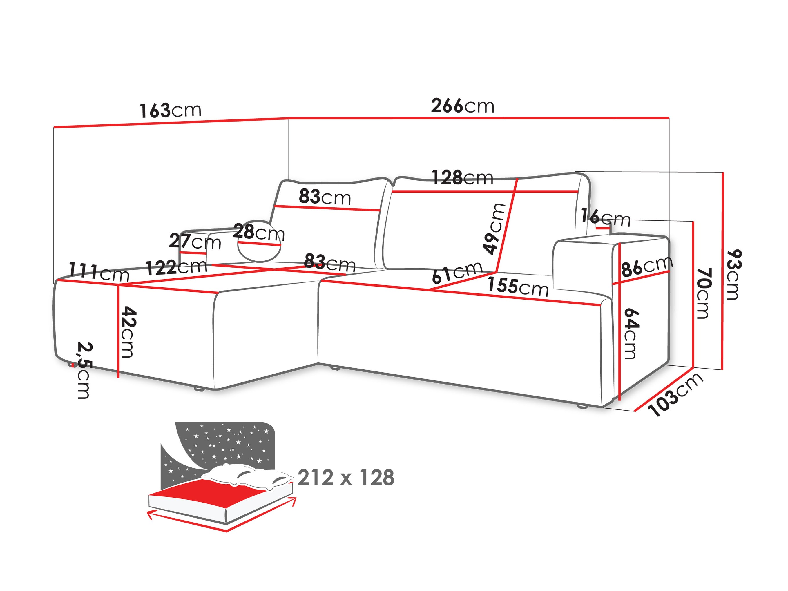Ecksofa Comfivo Societas (Poso 110)