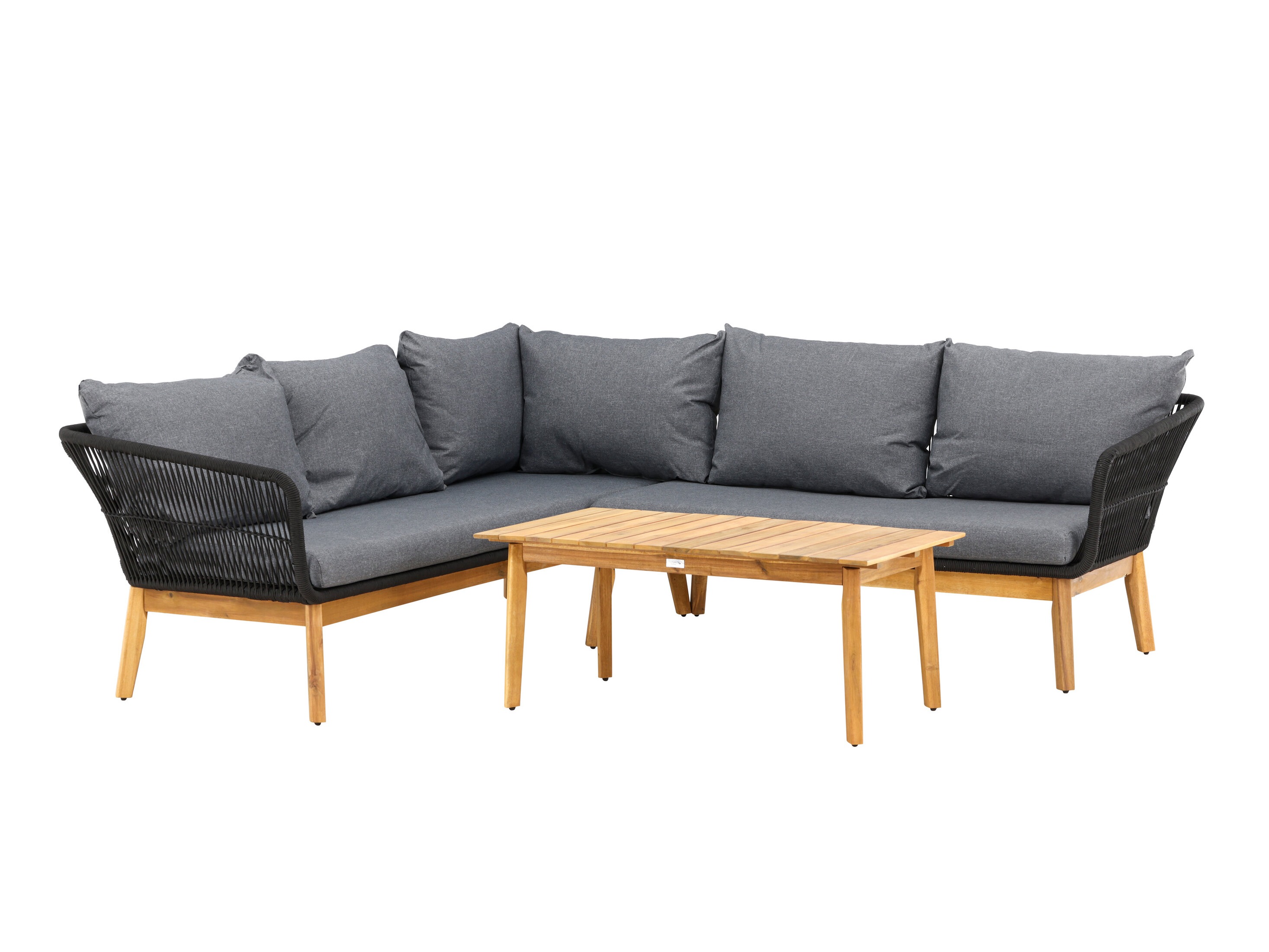 Gartenmöbel-Set Dallas 1085 (Akazie + Schwarz)