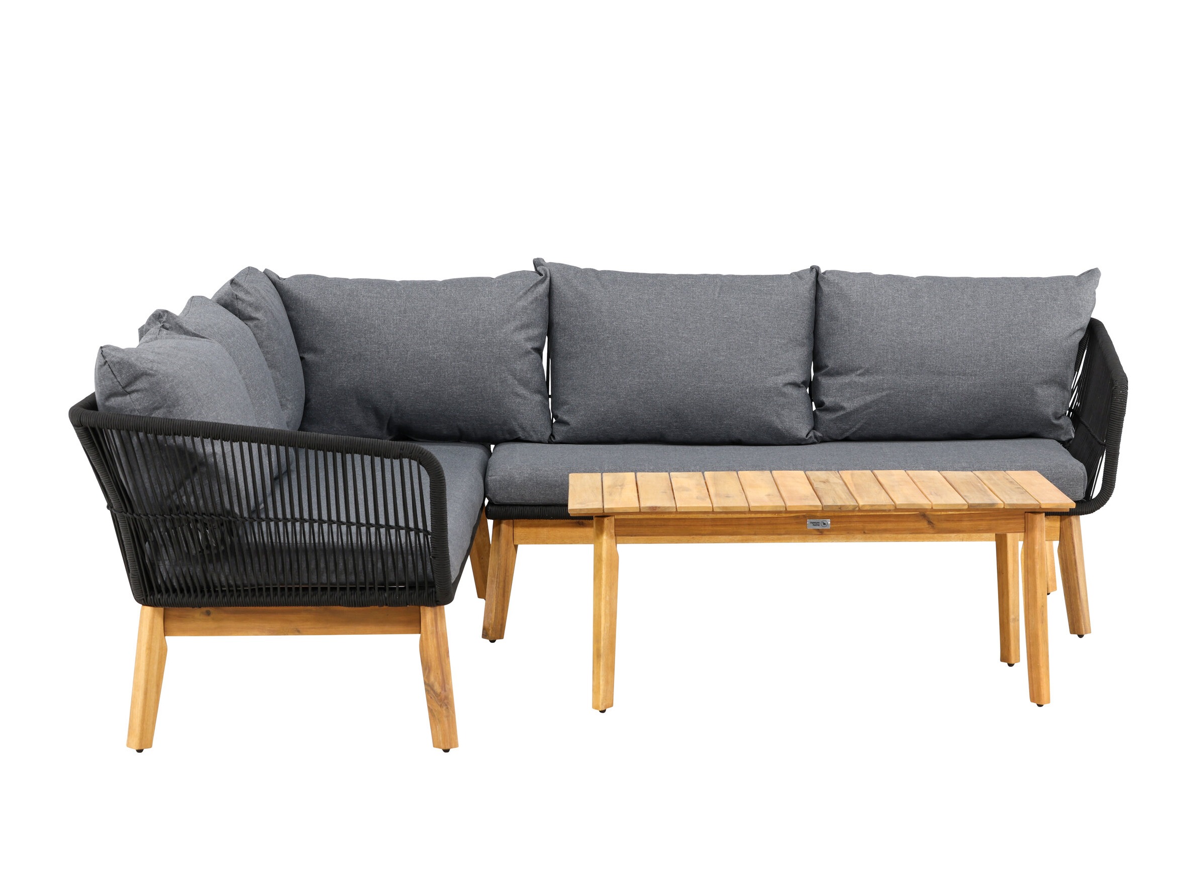Gartenmöbel-Set Dallas 1085 (Akazie + Schwarz)