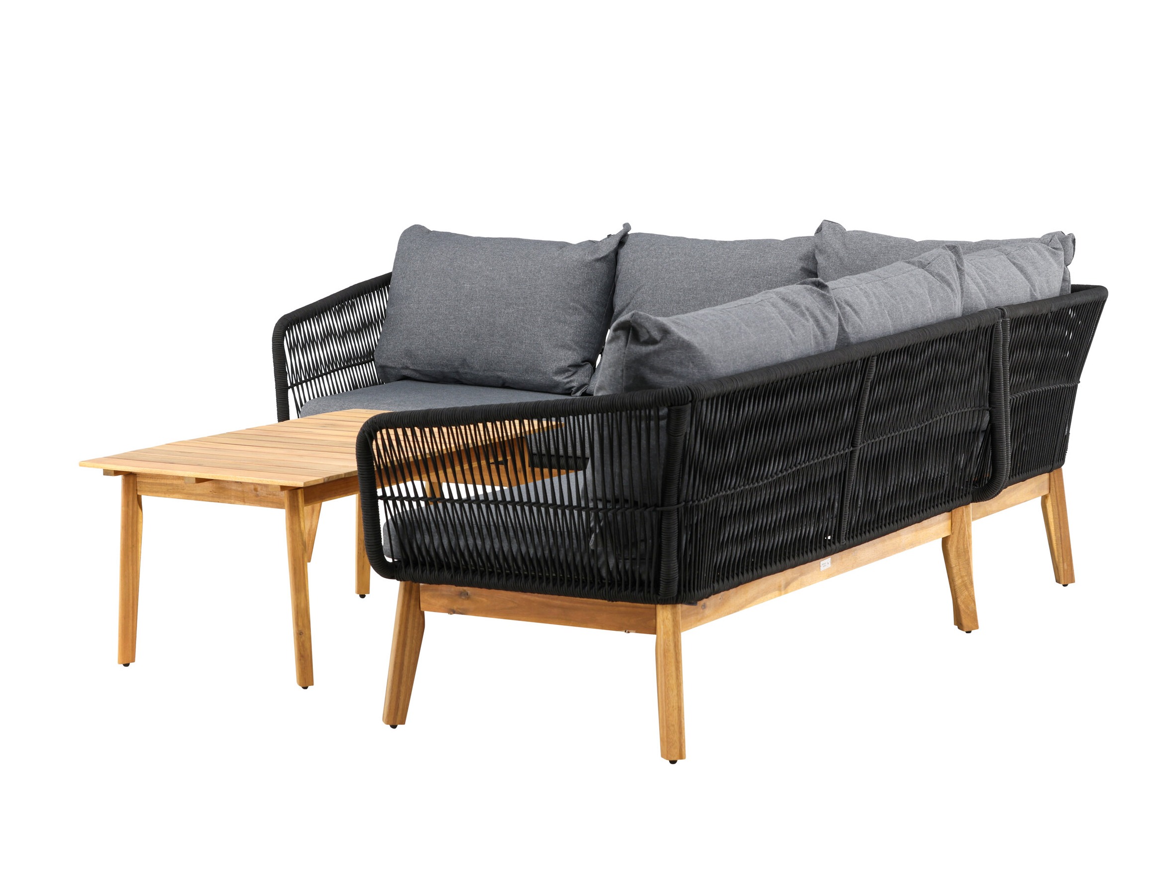 Gartenmöbel-Set Dallas 1085 (Akazie + Schwarz)