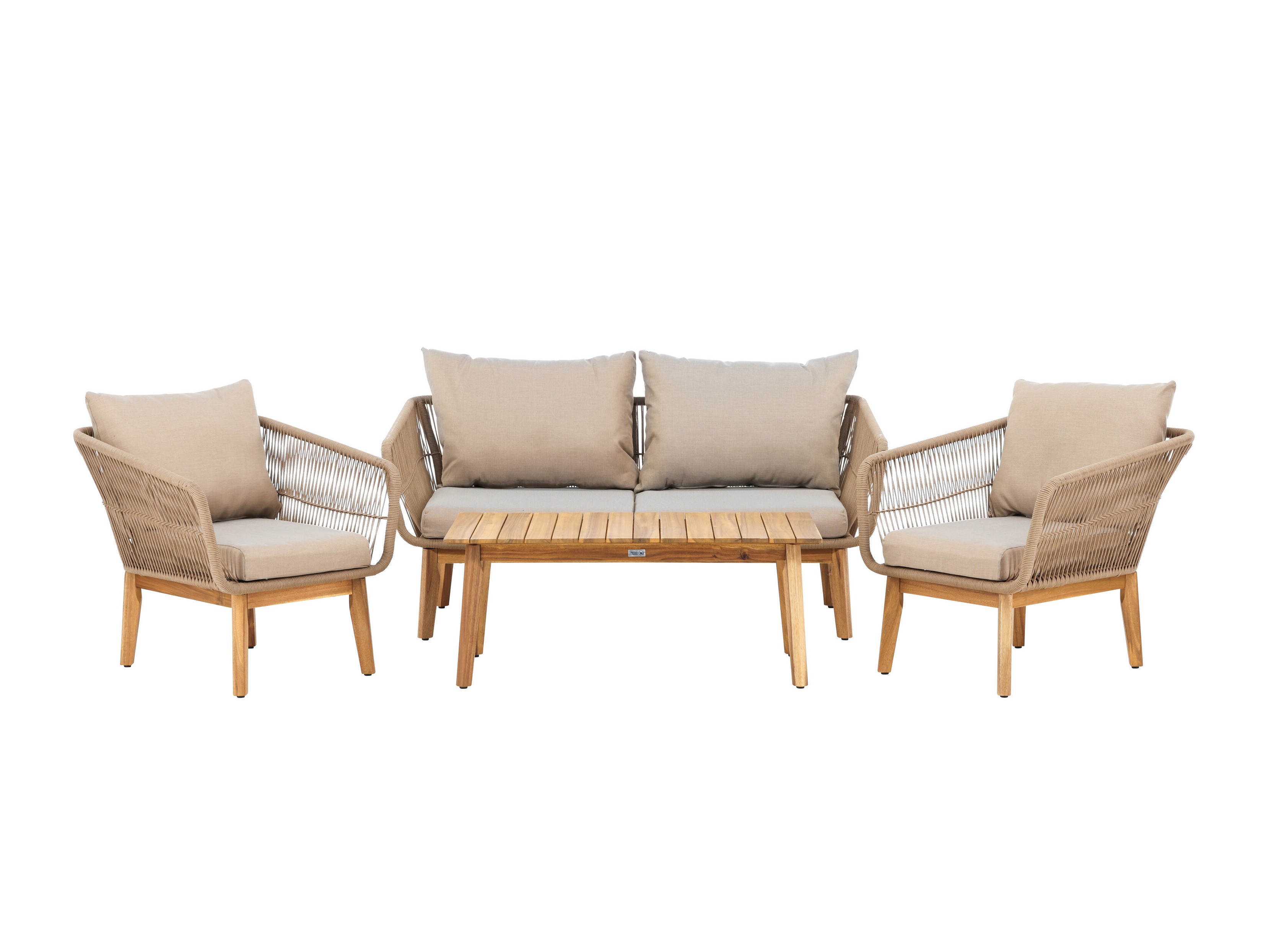 Gartenmöbel-Set Dallas 661 (Hellbeige + Akazie)