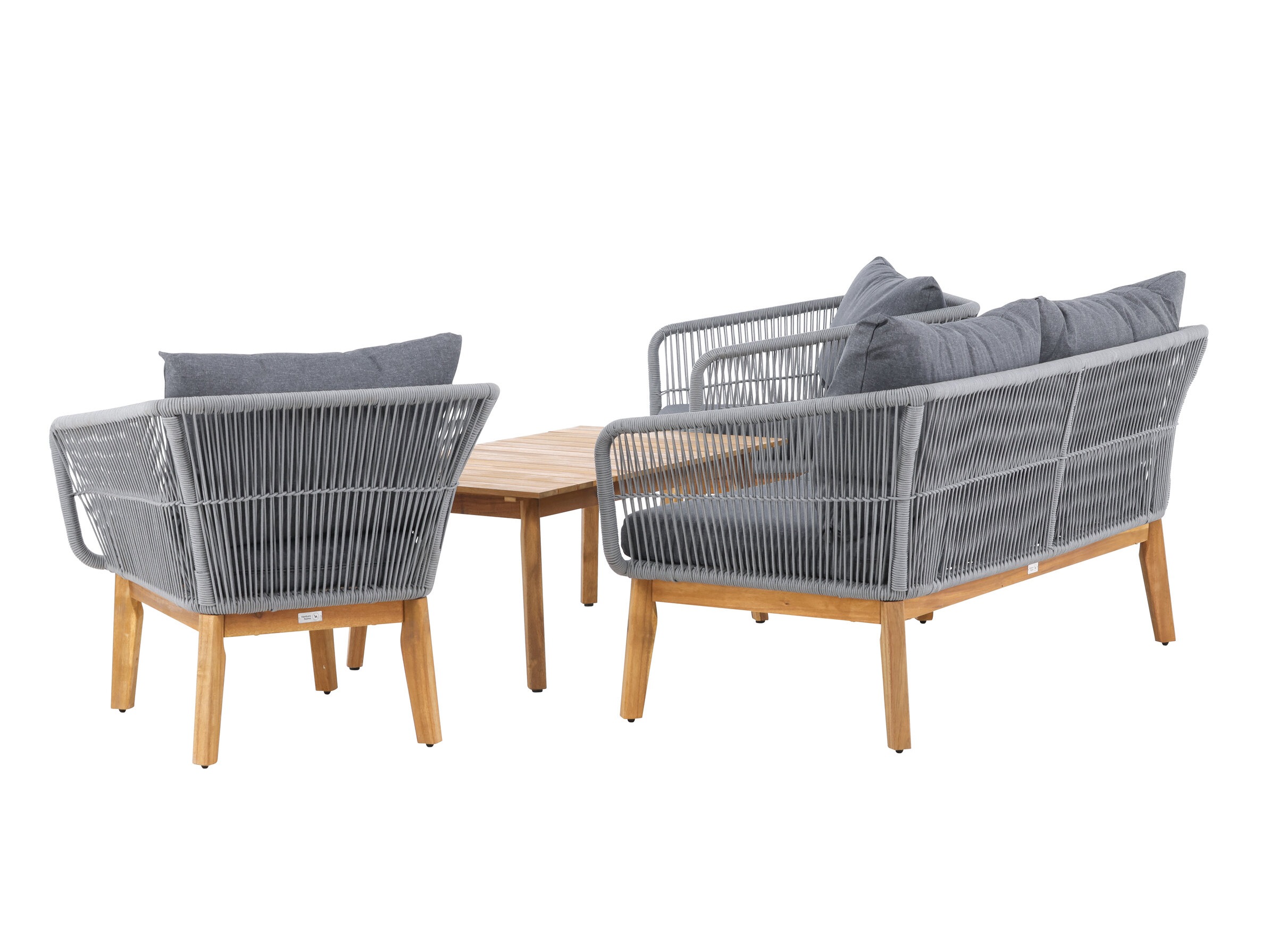 Gartenmöbel-Set Dallas 661 (Grau + Akazie)