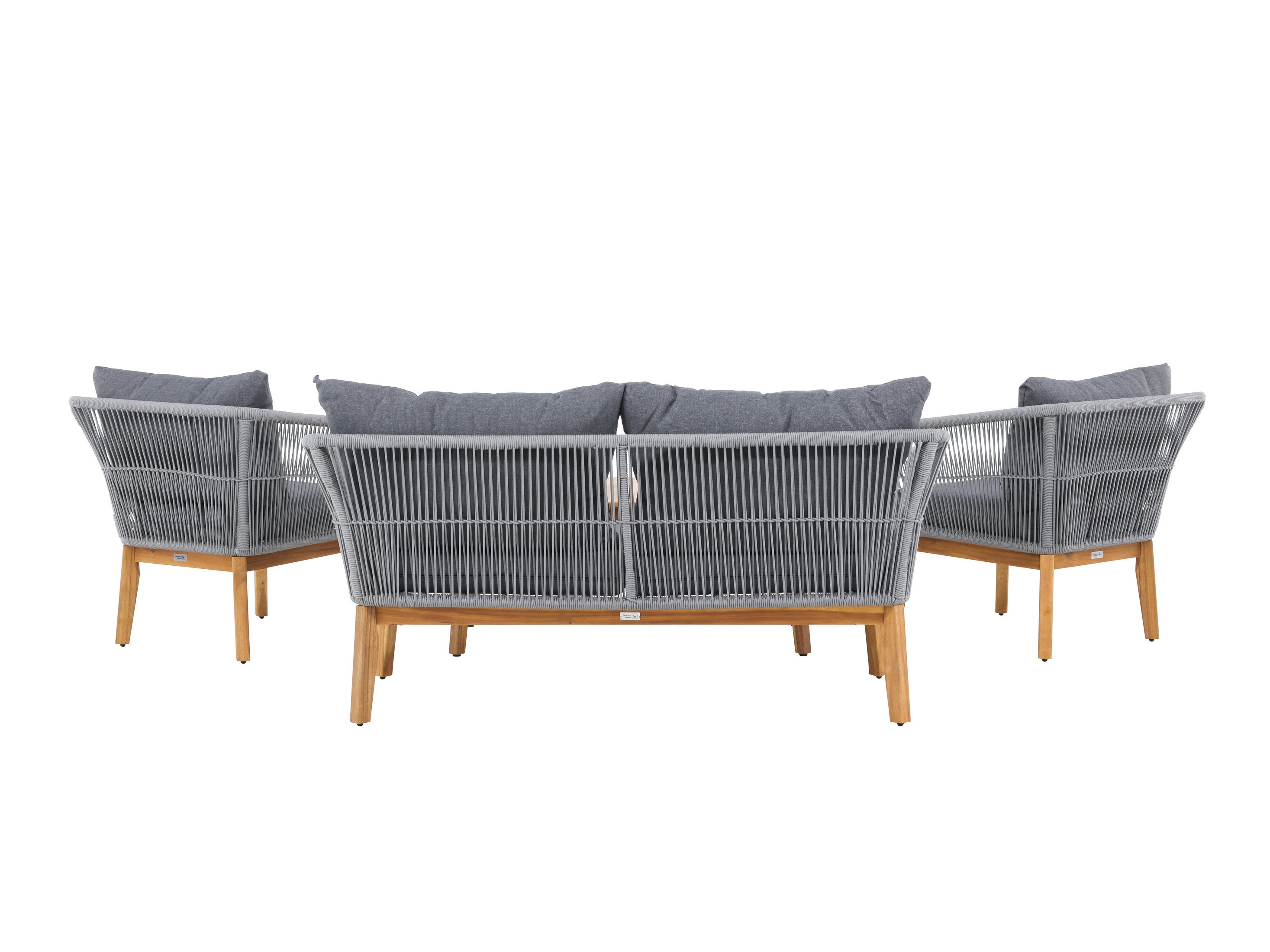 Gartenmöbel-Set Dallas 661 (Grau + Akazie)