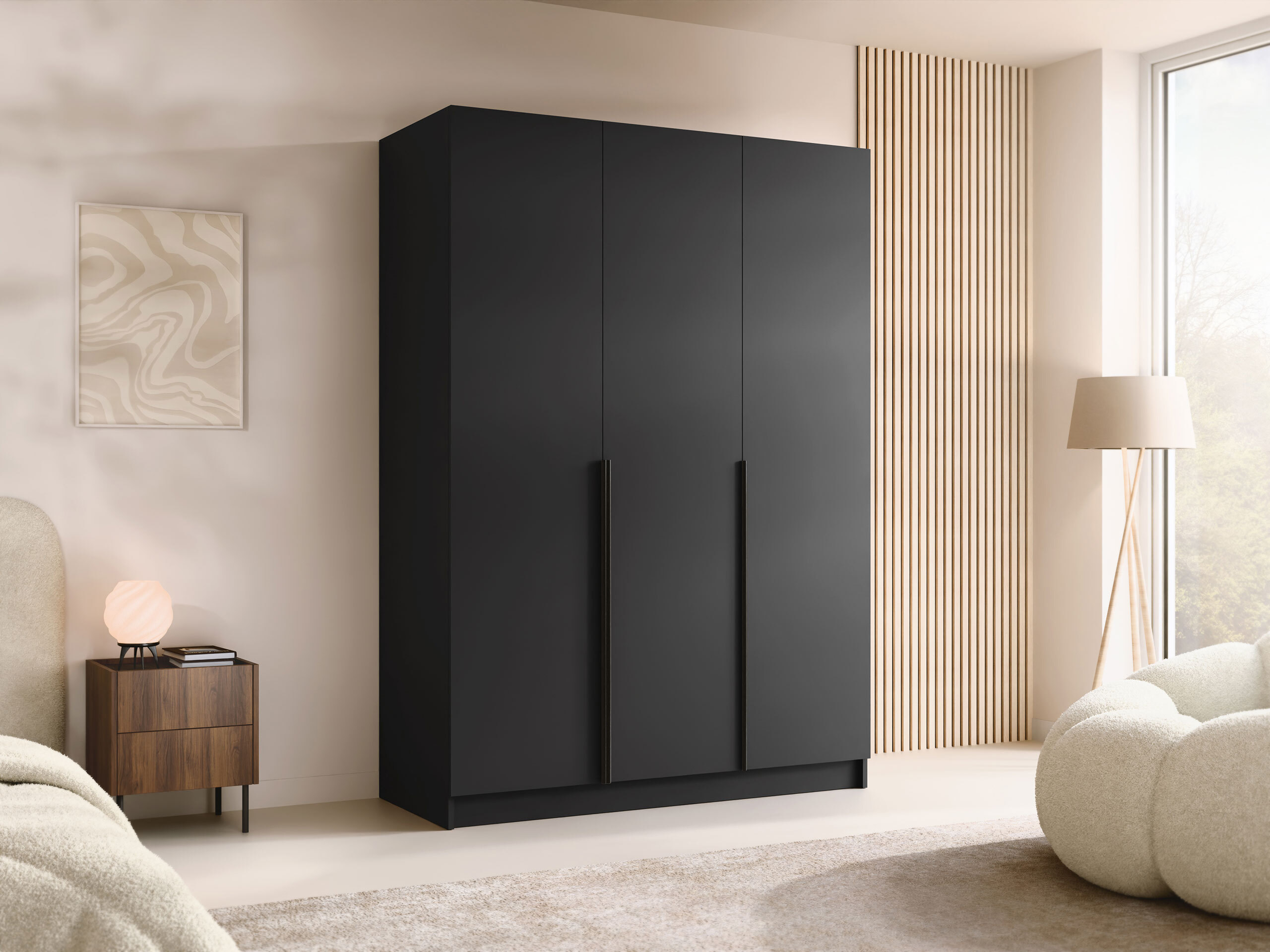 Kleiderschrank Closico Decoron I (Schwarz)