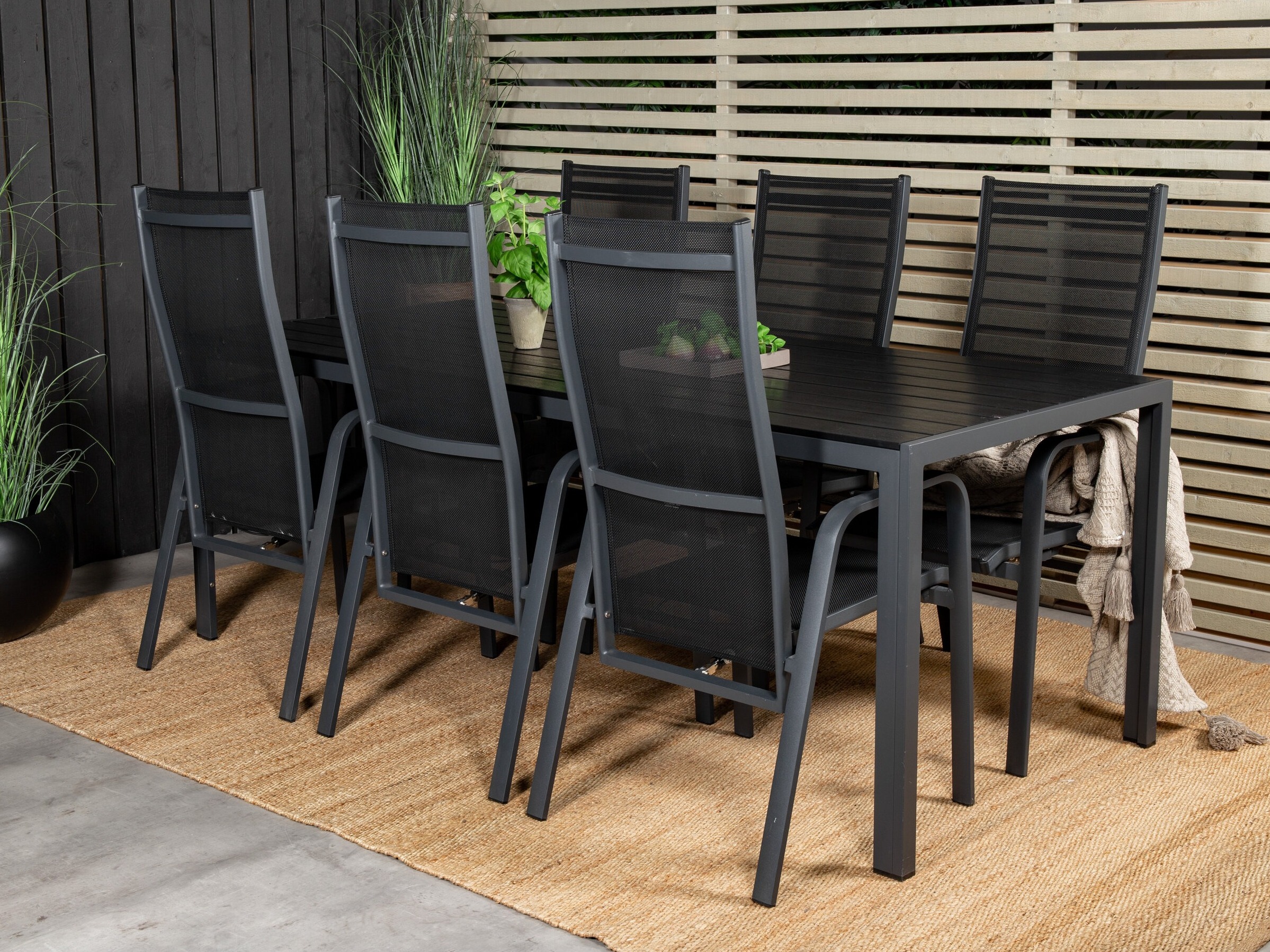 Tisch und Stühle Dallas 5295 (Schwarz)