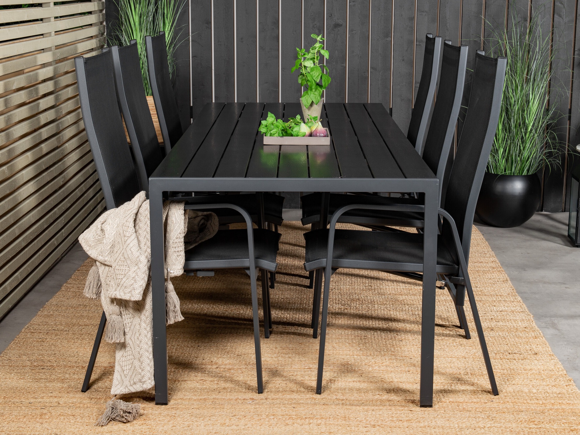 Tisch und Stühle Dallas 5295 (Schwarz)