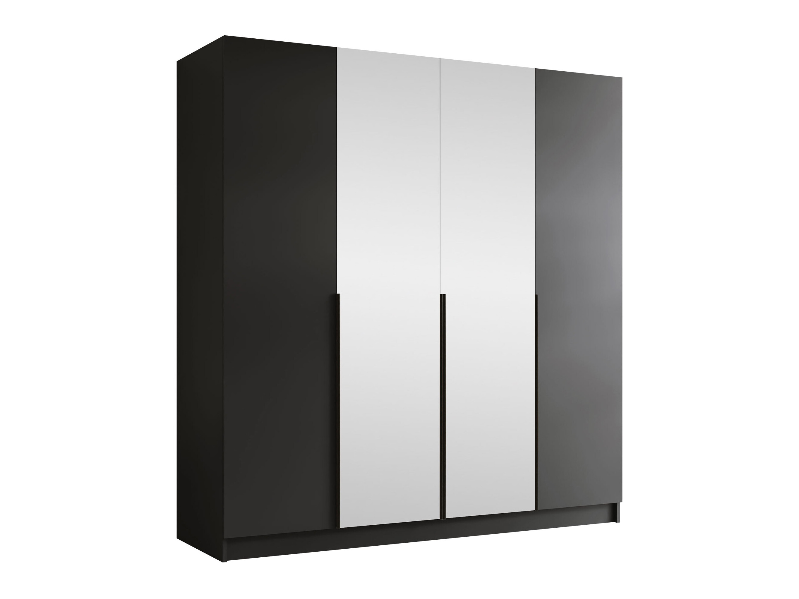 Kleiderschrank Closico Navor II (Schwarz)