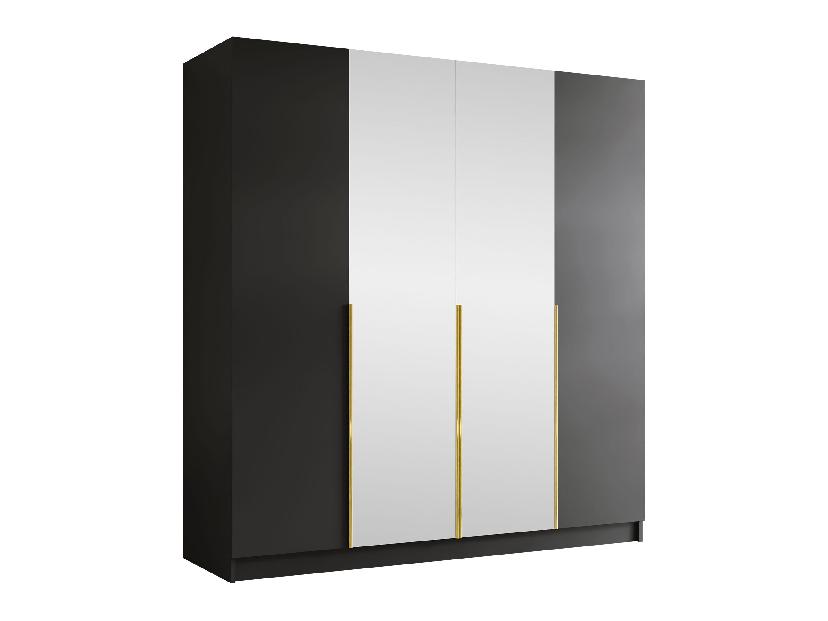 Kleiderschrank Closico Navor II (Schwarz)