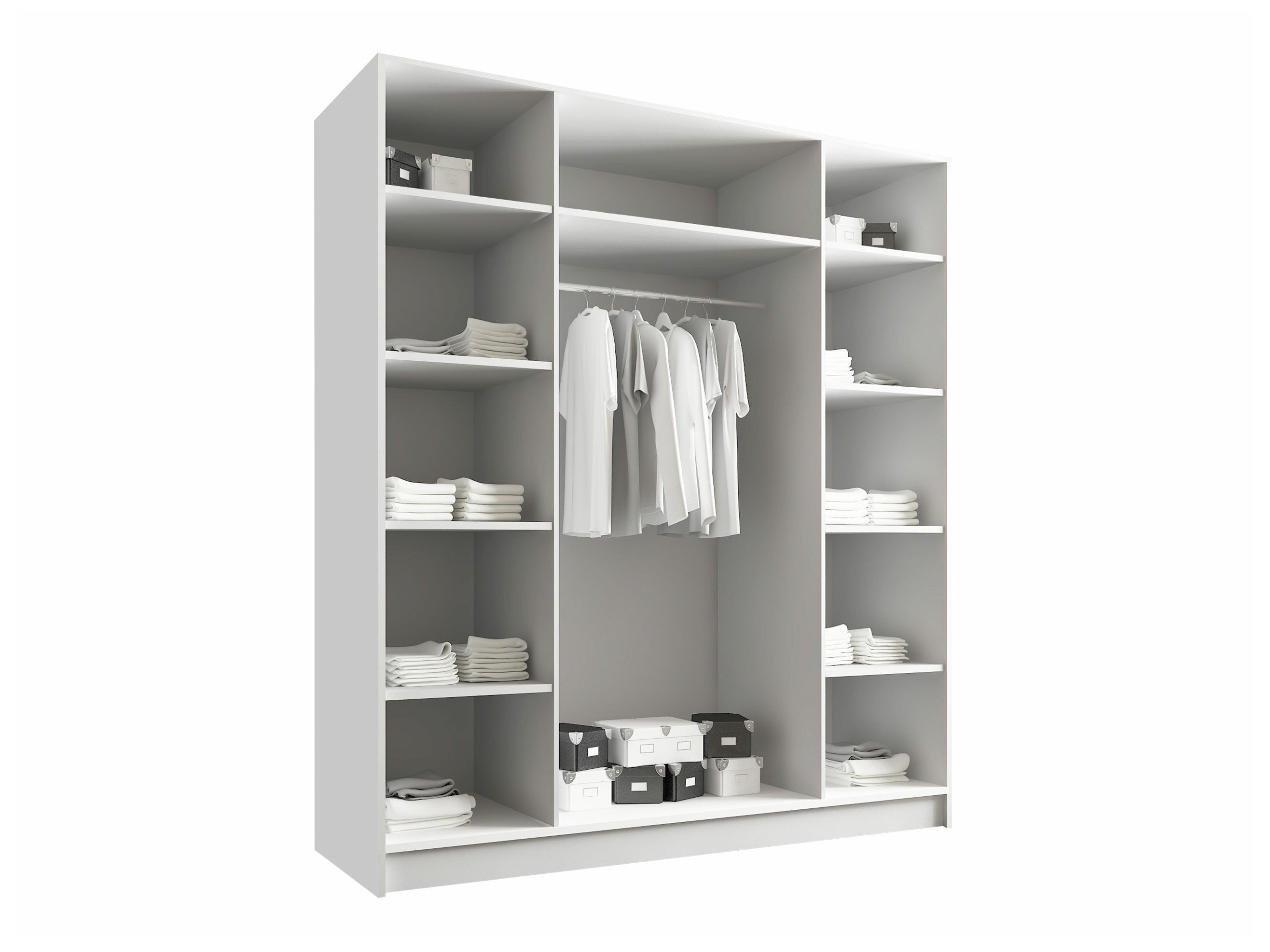 Kleiderschrank Closico Navor II (Weiss)