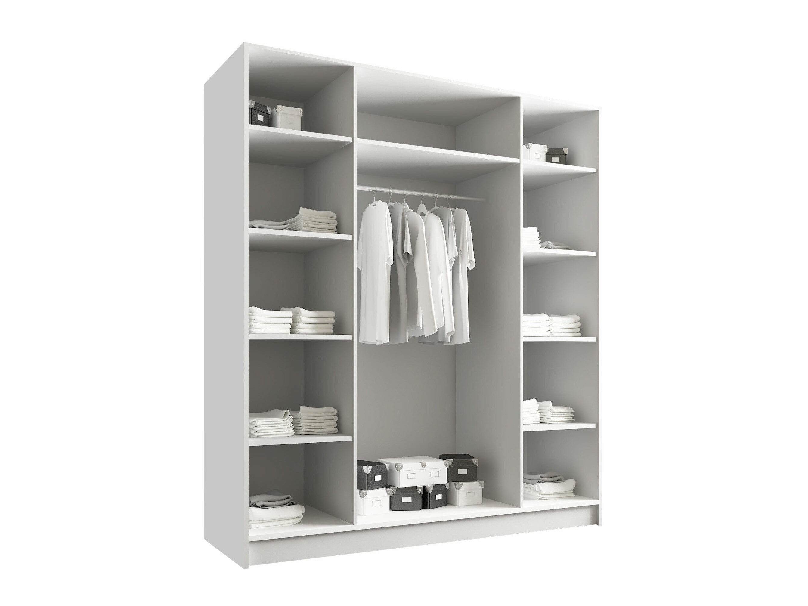 Kleiderschrank Closico Navor III (Schwarz)