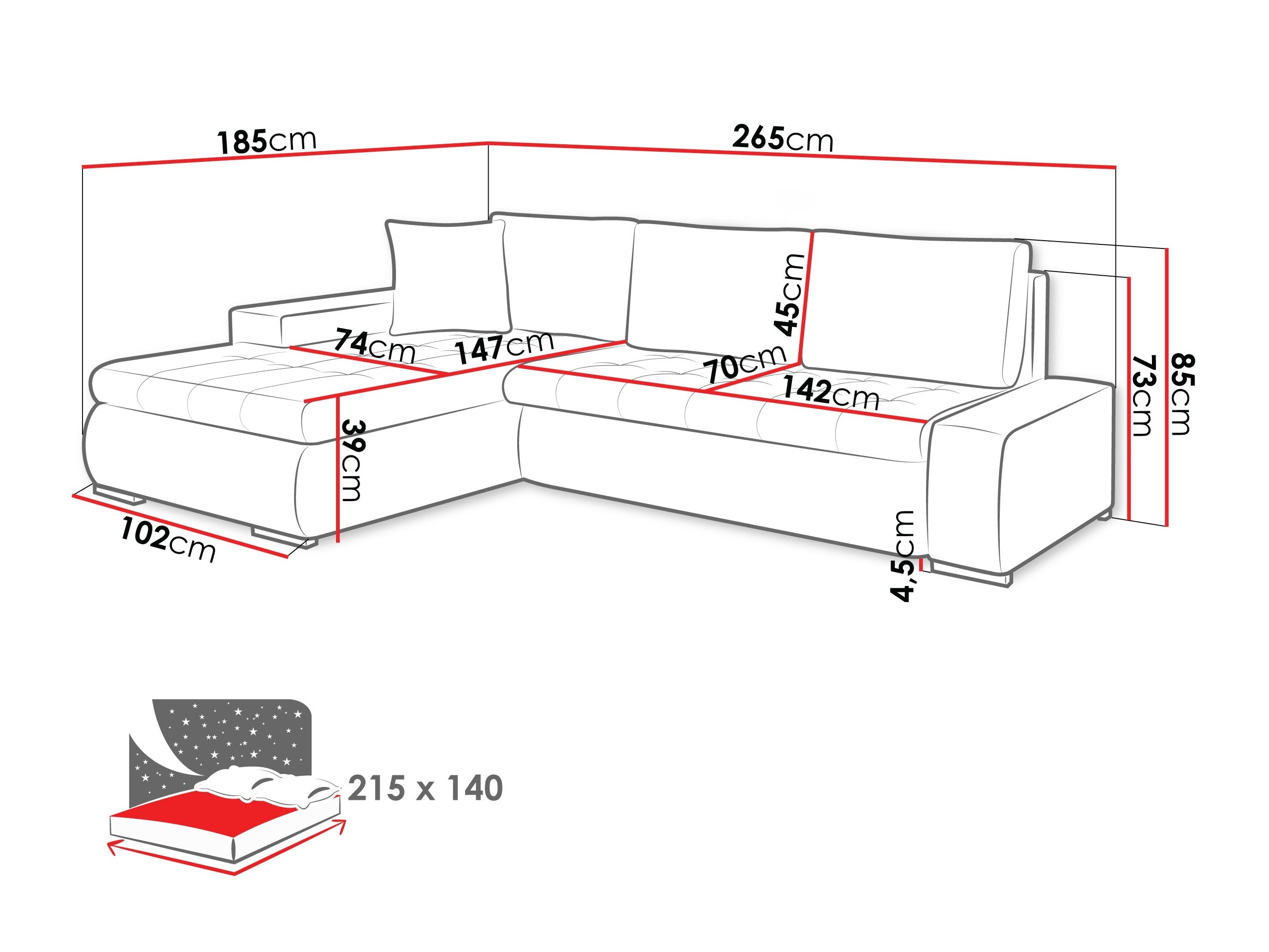 Ecksofa Comfivo Nitor (Nazar 225.02)