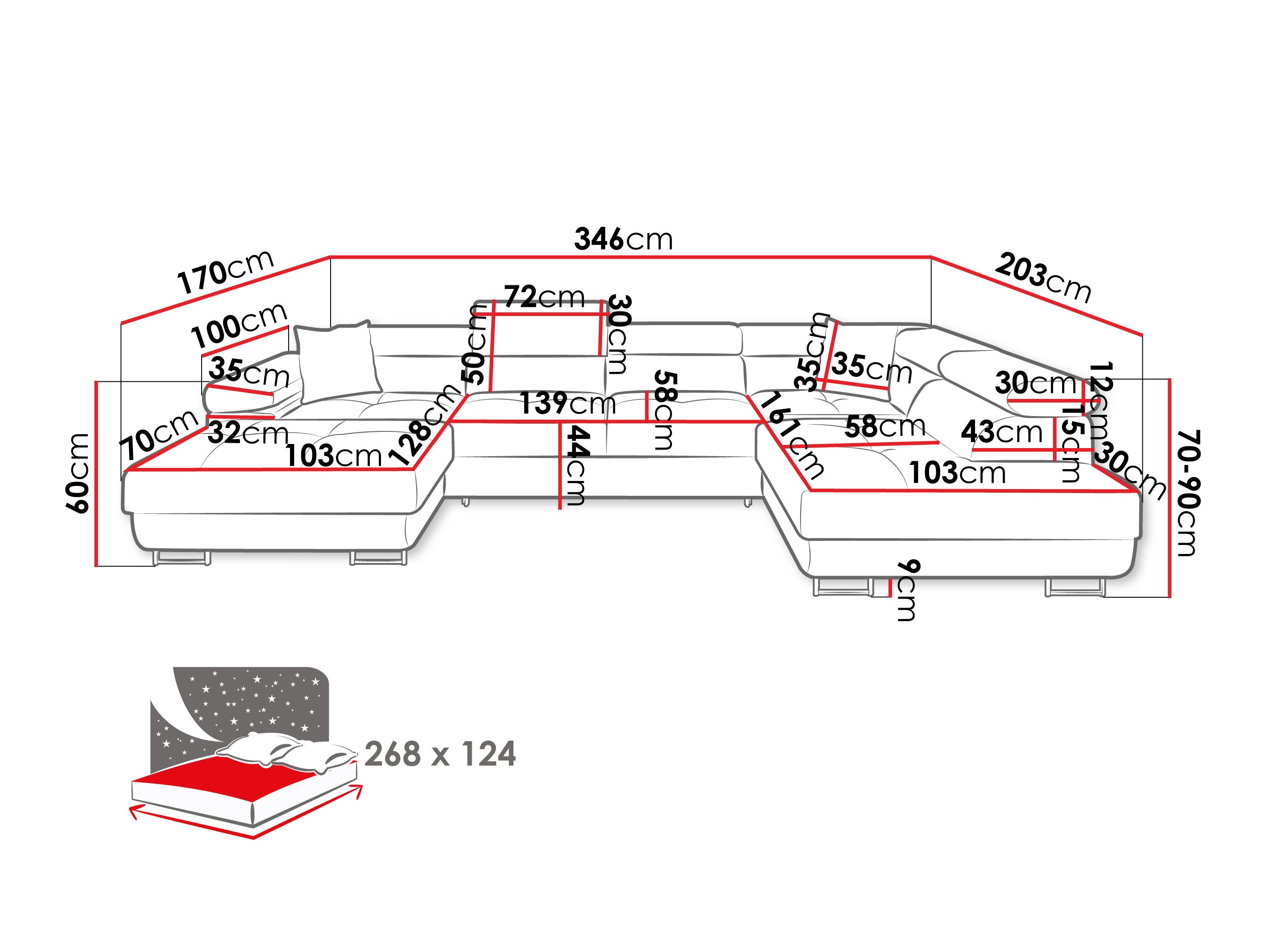 Ecksofa Comfivo Vinetum III (Poso 03)