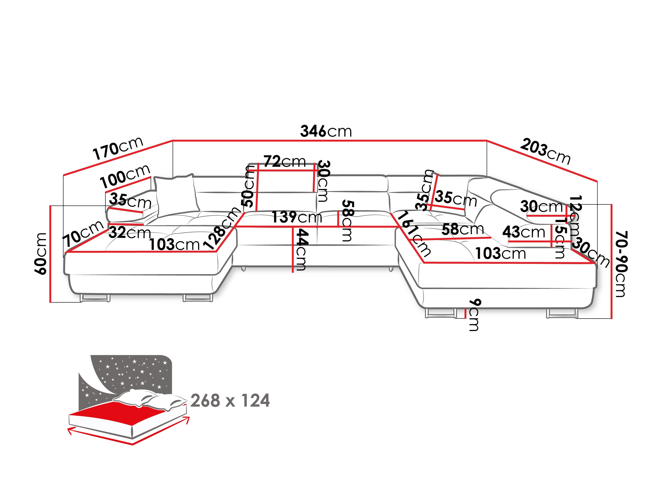 Ecksofa Comfivo Vinetum III (Poso 06)