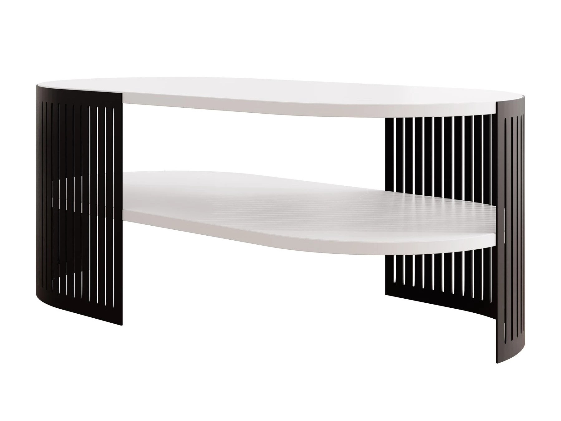 Couchtisch Civer VI (Schwarz + Weiss)