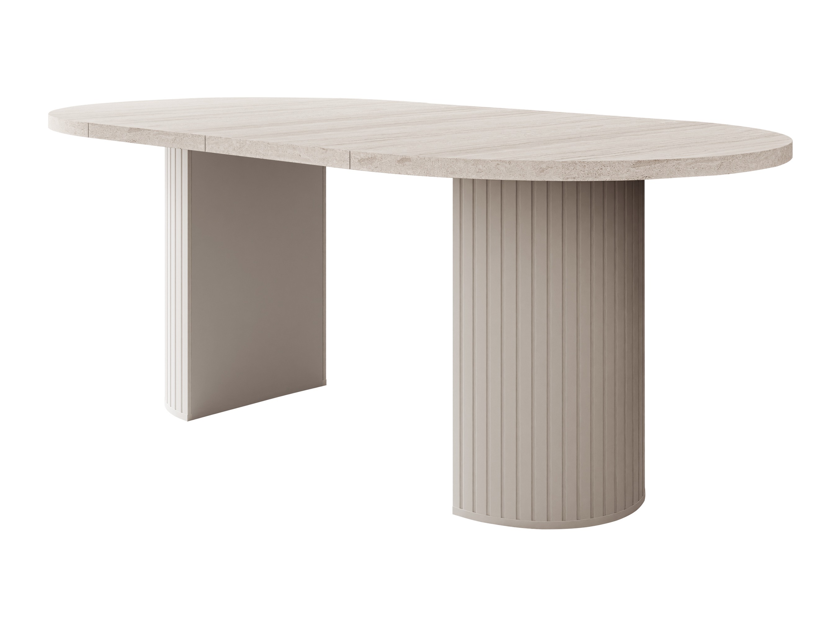 Tisch Cupedo (Heller Travertin + Beige)