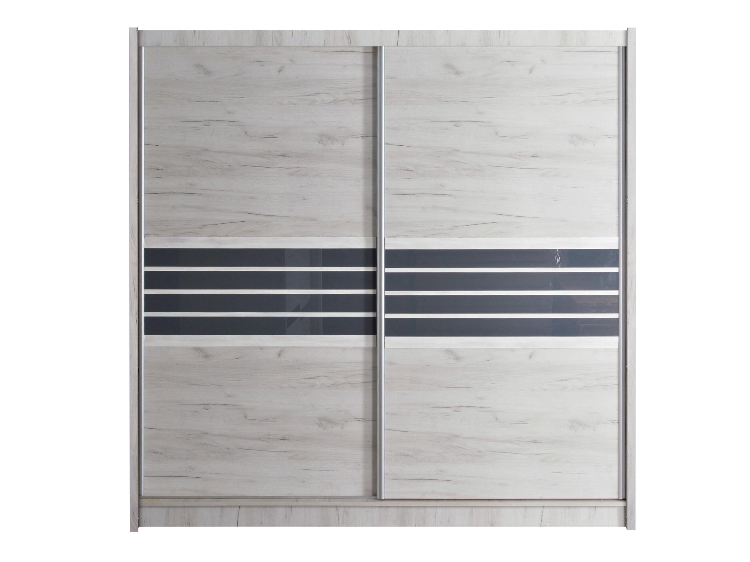 Kleiderschrank Honolulu 115 (Craft eichenholzoptik + Schwarz)