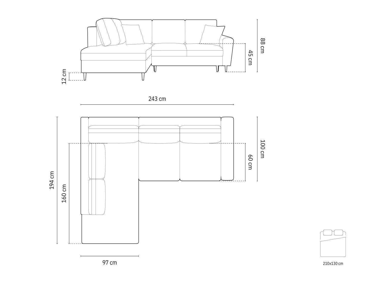 Ecksofa Lomveso 102 (Riviera 61)
