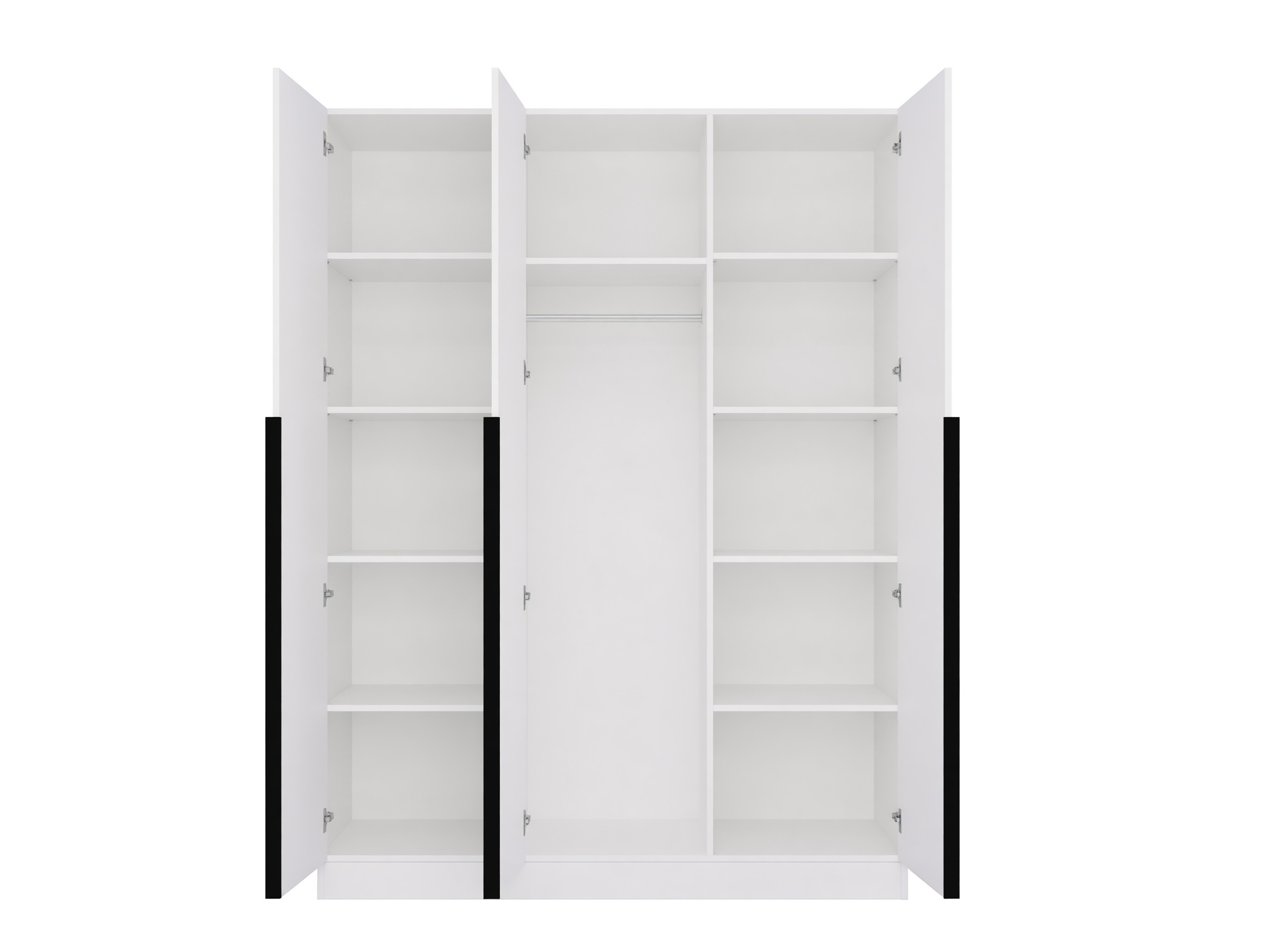 Kleiderschrank Mandeville 369 (Weiss + Schwarz)
