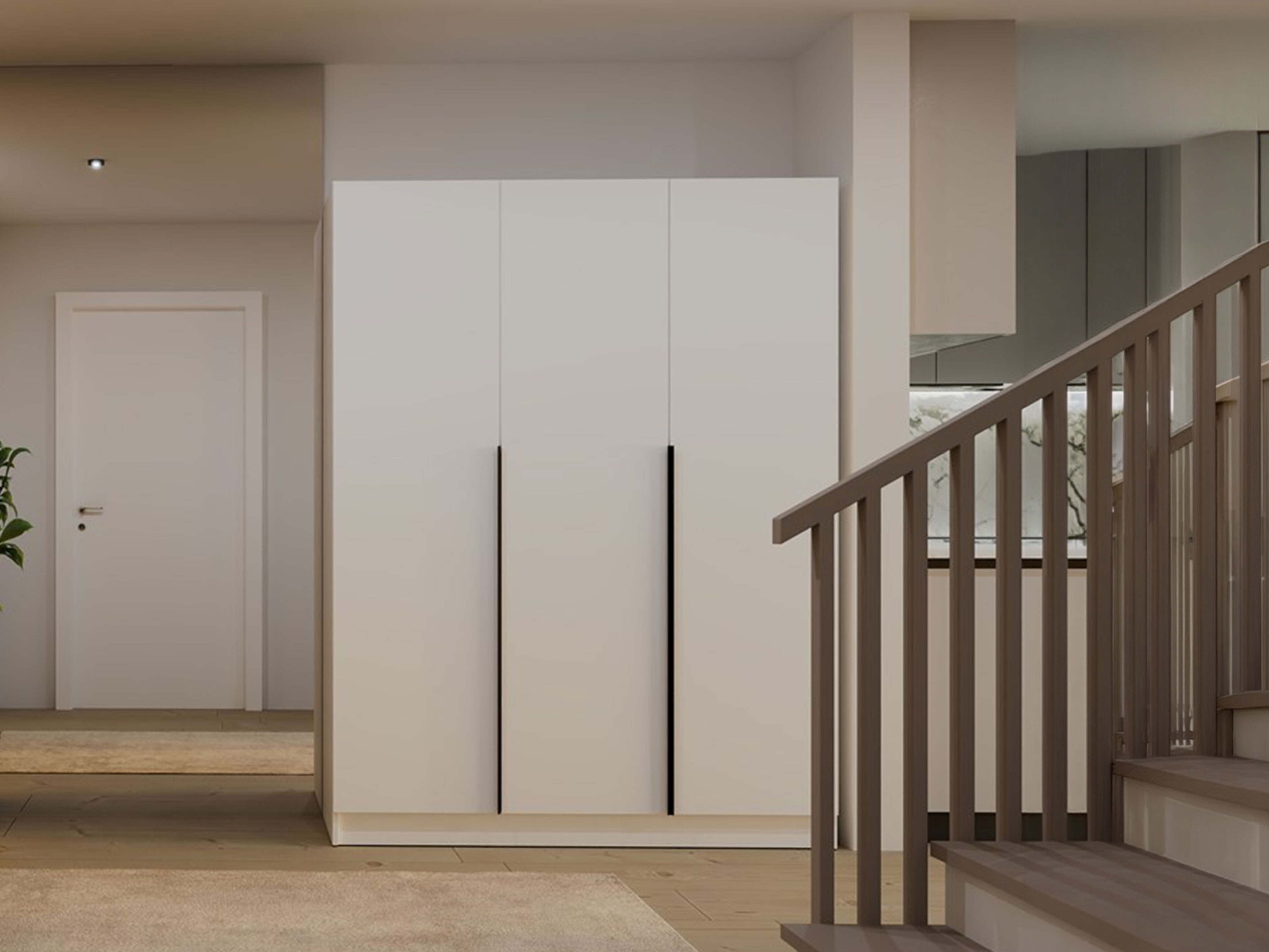 Kleiderschrank Mandeville 369 (Weiss + Schwarz)