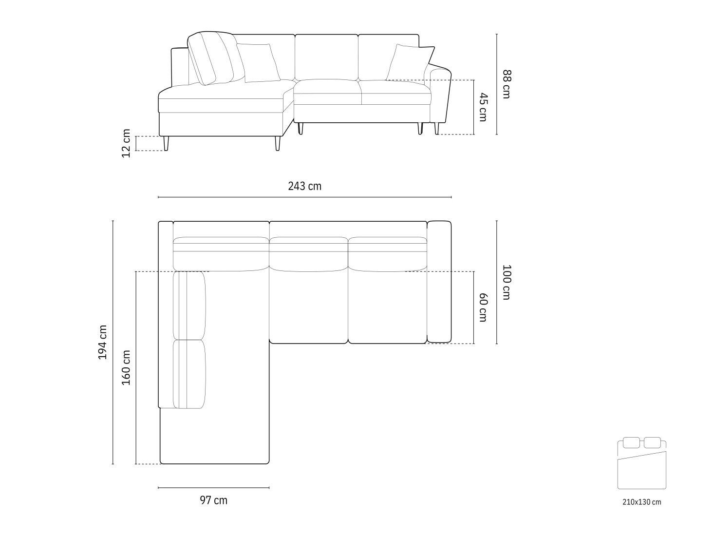 Ecksofa Lomveso 103 (Riviera 80)