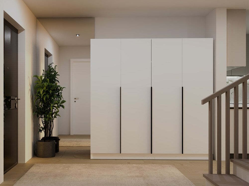 Kleiderschrank Mandeville 370 (Weiss + Schwarz)