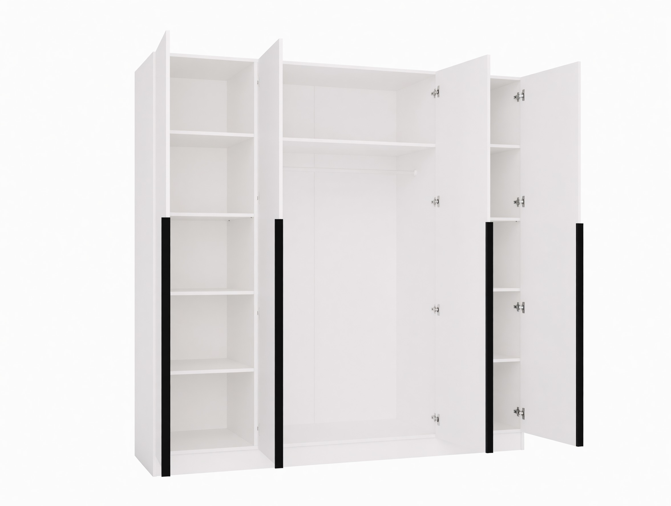 Kleiderschrank Mandeville 370 (Weiss + Schwarz)