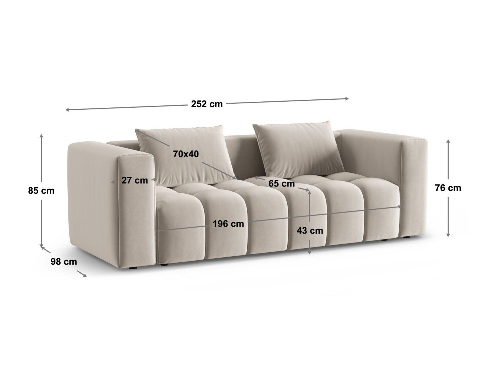 Schlafsofa Odeveno 103 (Casino Sand)