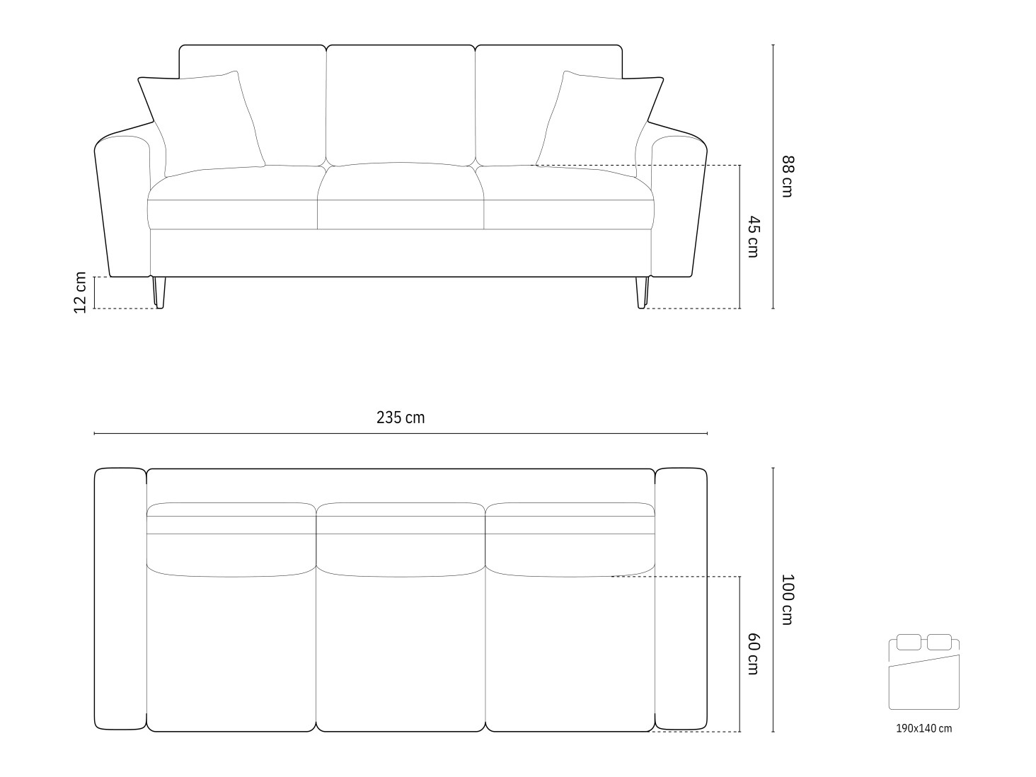 Schlafsofa Lomveso 105 (Riviera 21)