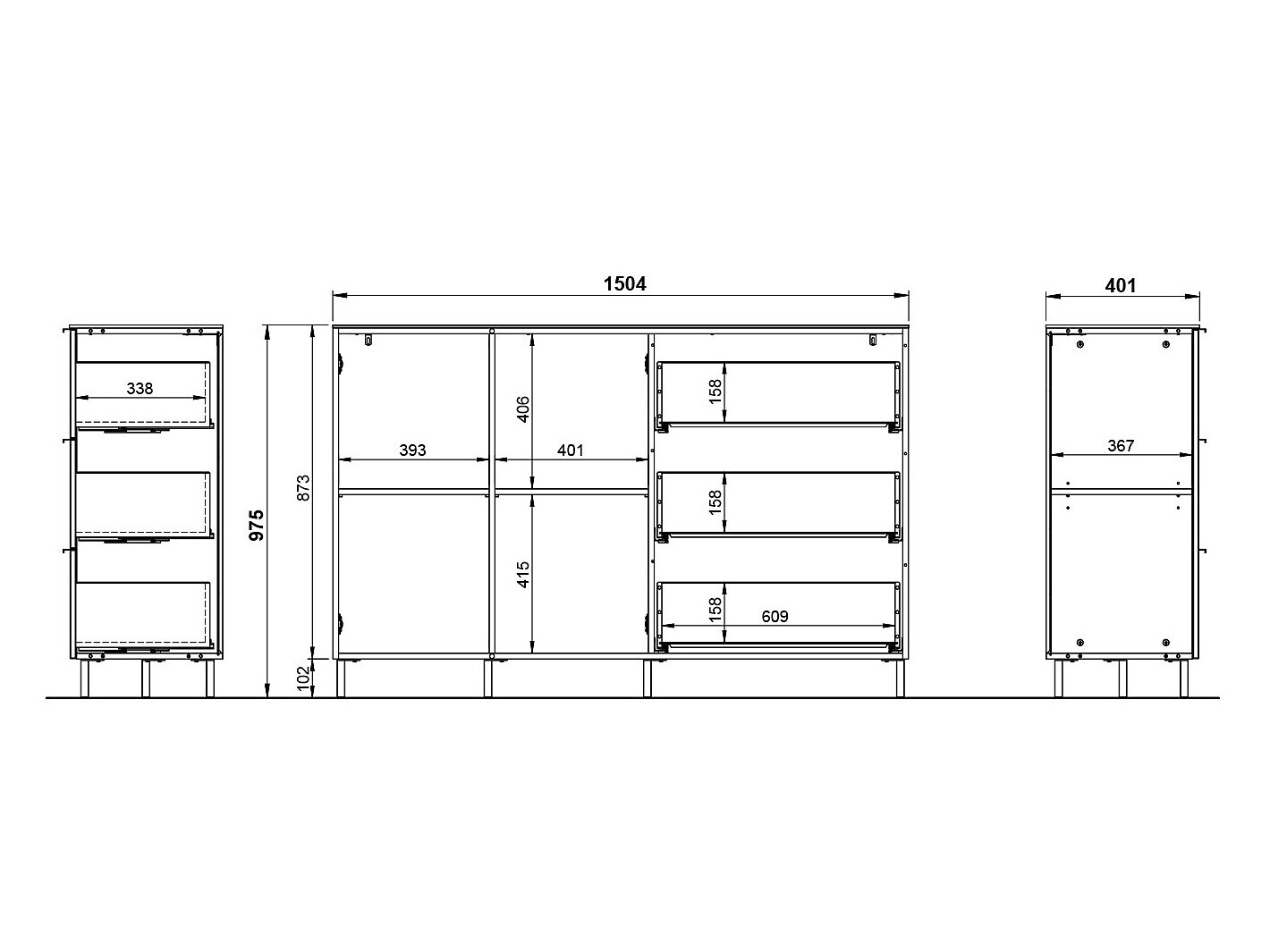 Kommoden Sacramento 535 (Kaschmir)
