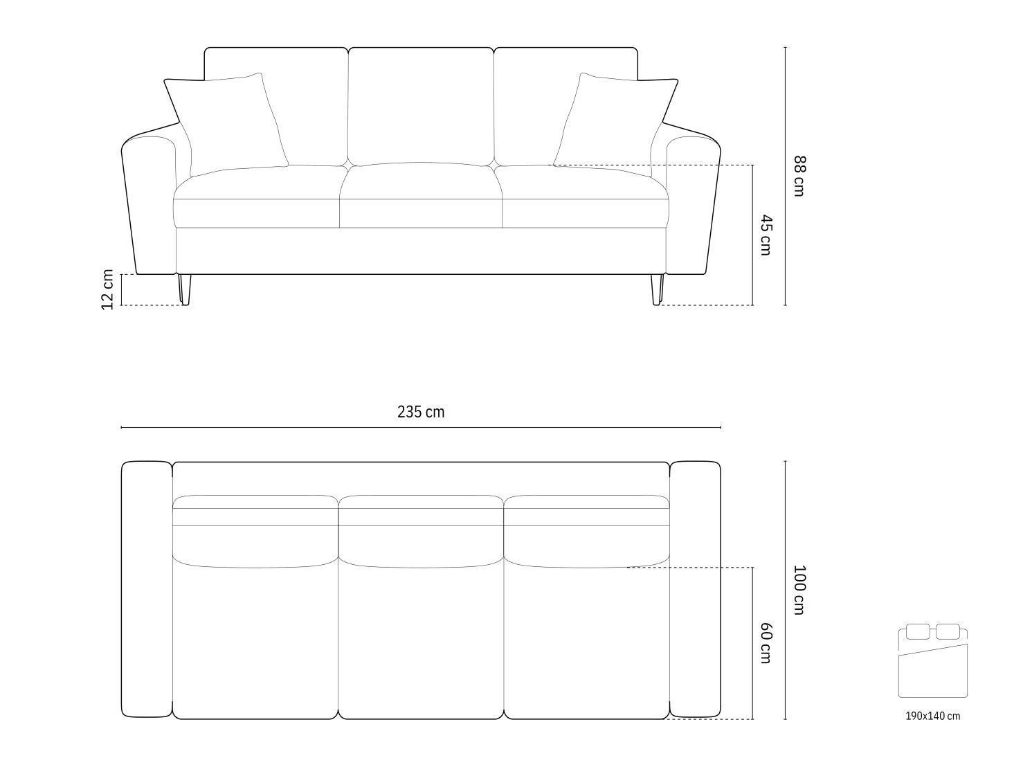 Schlafsofa Lomveso 106 (Riviera 87)
