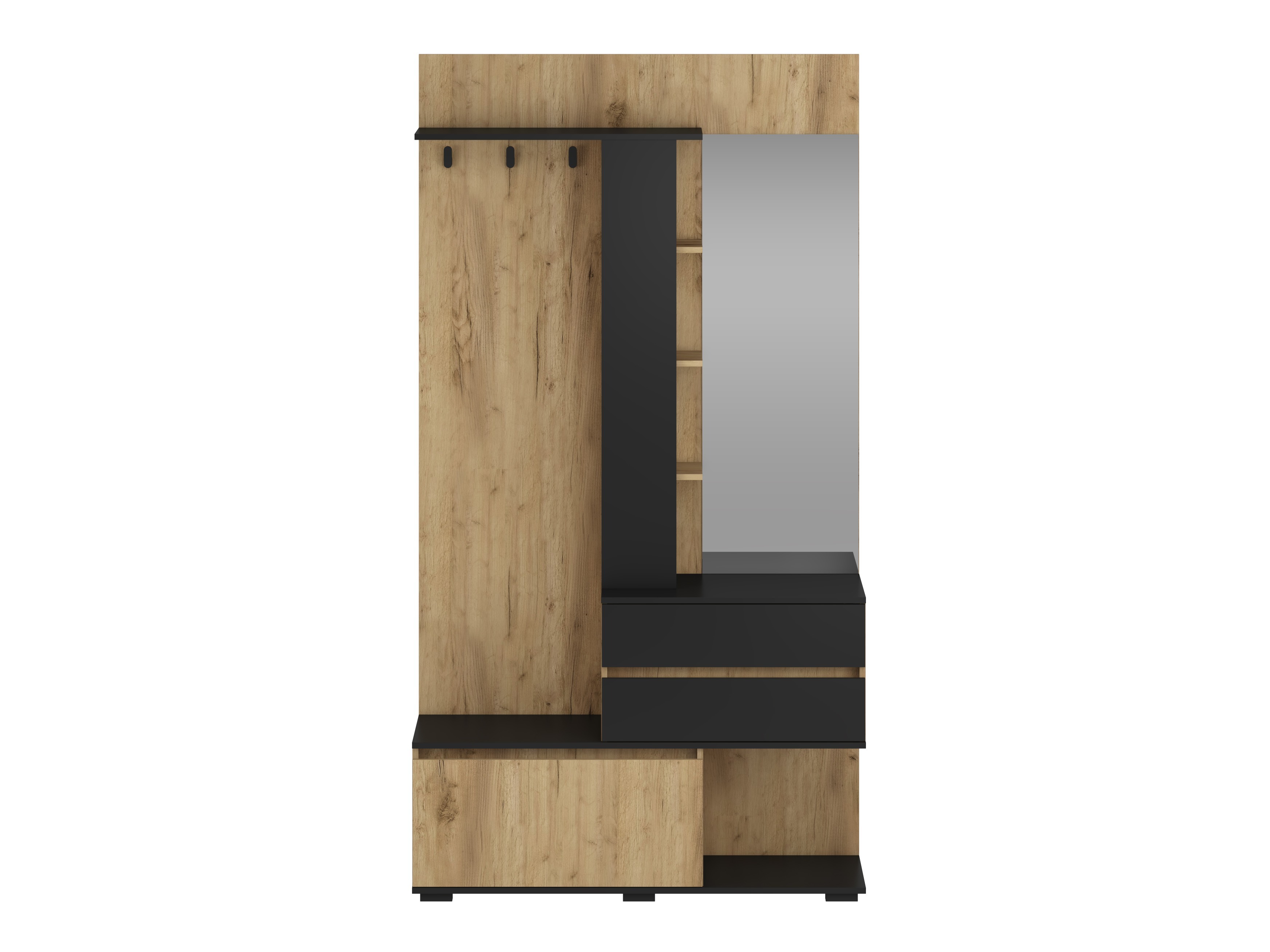Flurgarnitur Houston 2123 (Goldene Eichenholzoptik + Schwarz)
