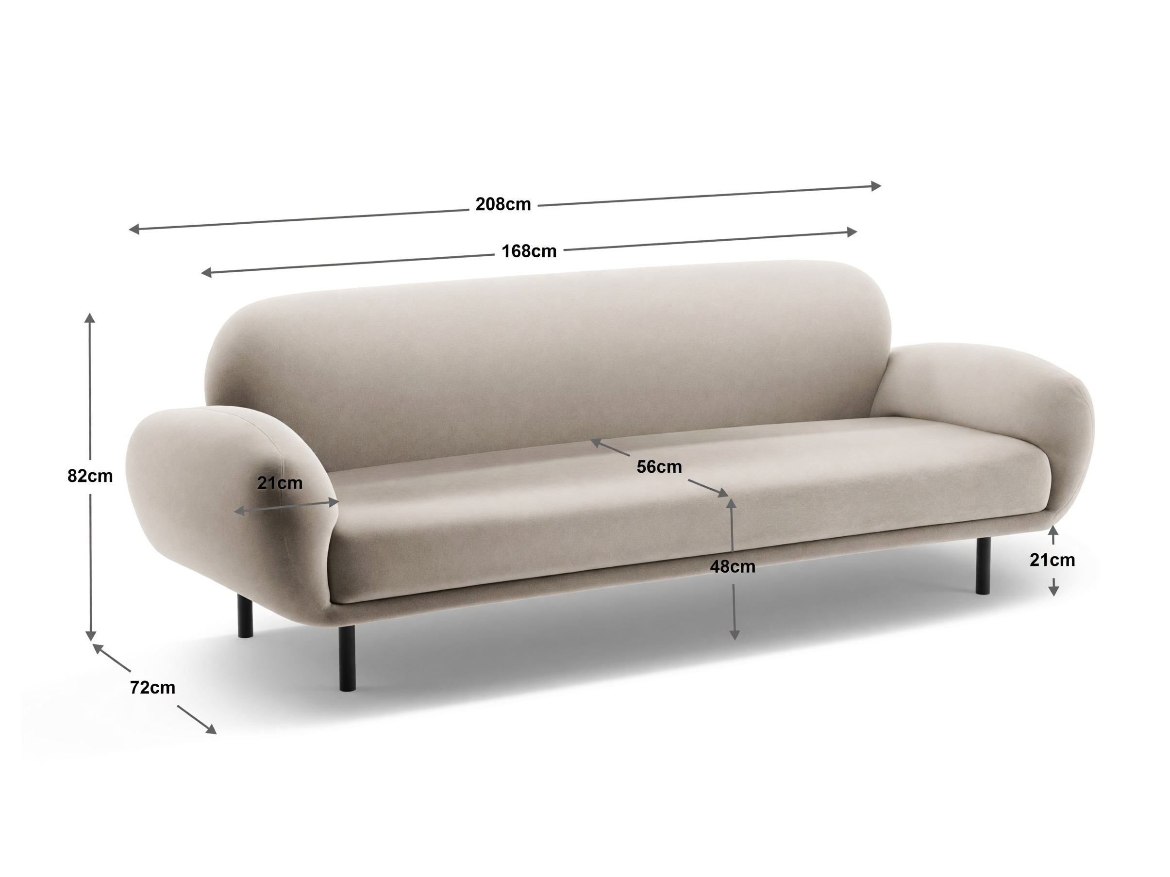 Sofa Beckley 344 (Casino Forest)