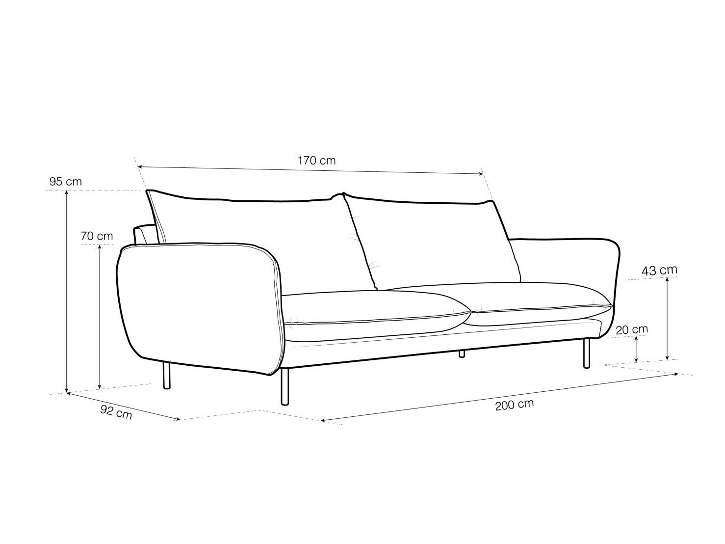 Sofa Ferlevi 128 (Positano 02)