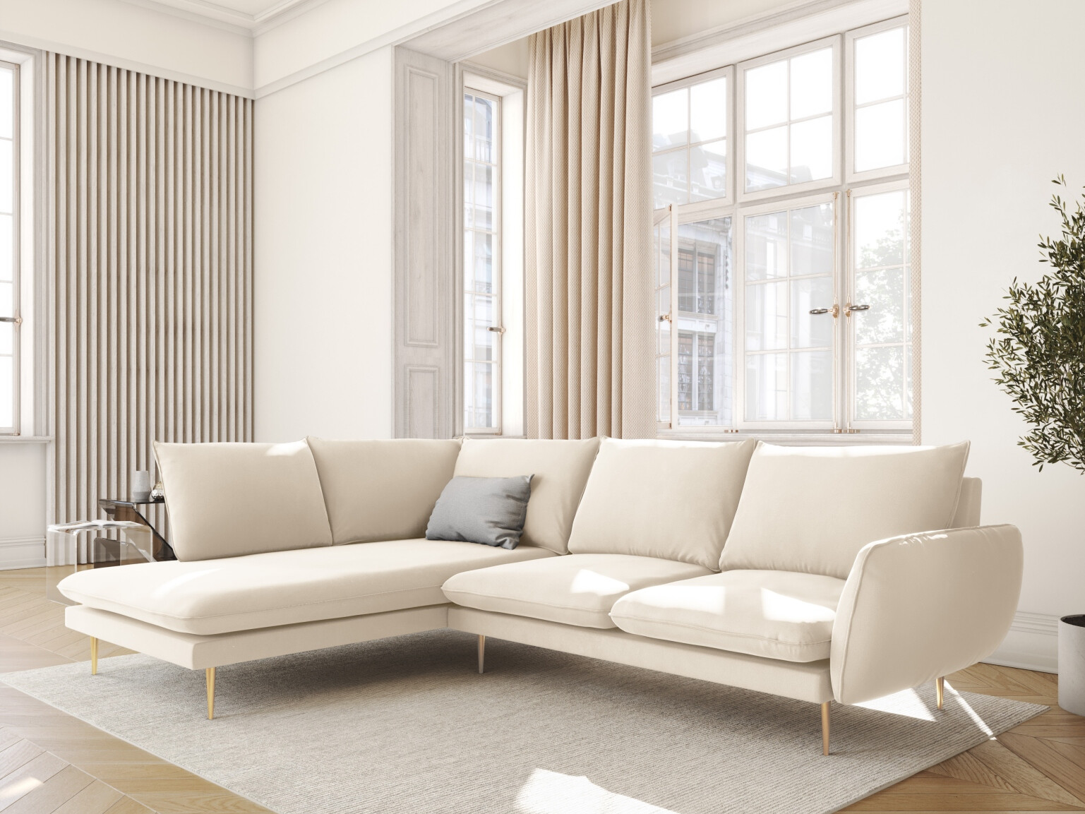 Ecksofa Ferlevi 112 (Bluvel 22)