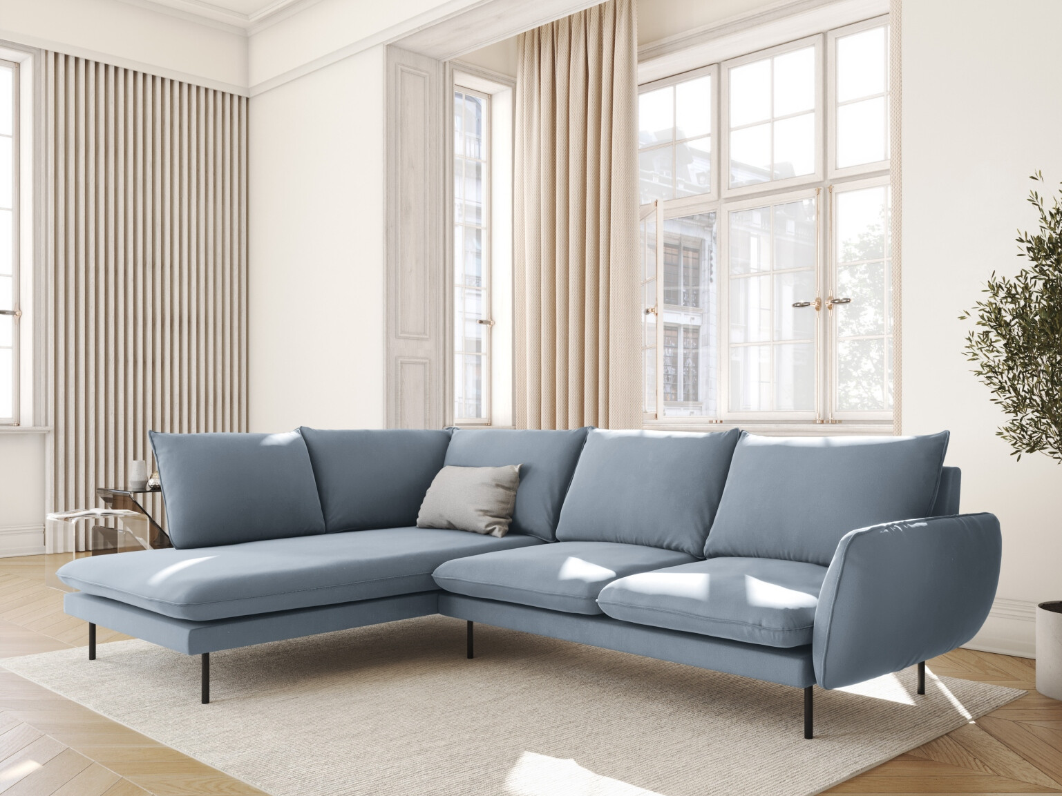 Ecksofa Ferlevi 130 (Bluvel 06)