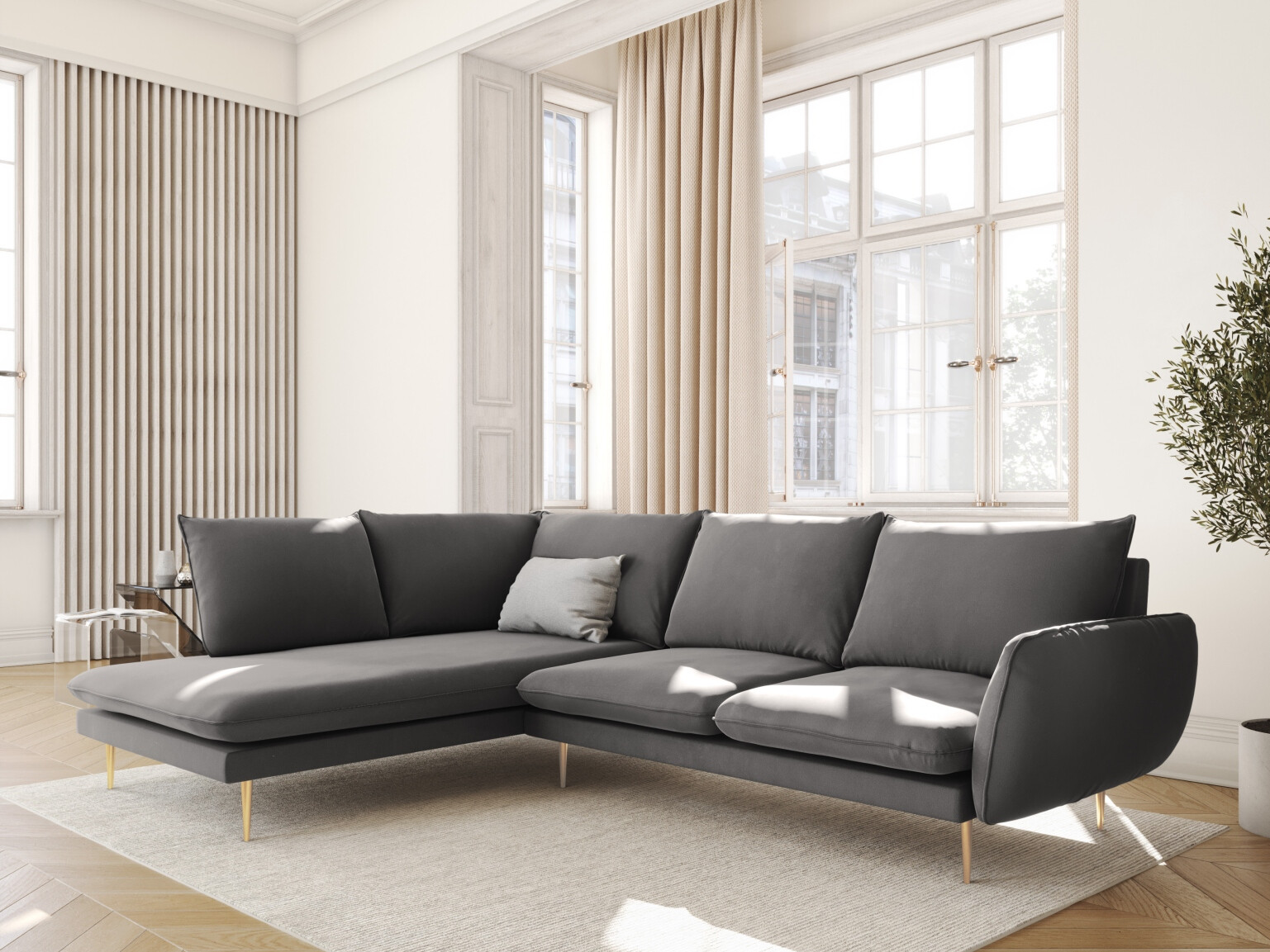 Ecksofa Ferlevi 130 (Bluvel 13)