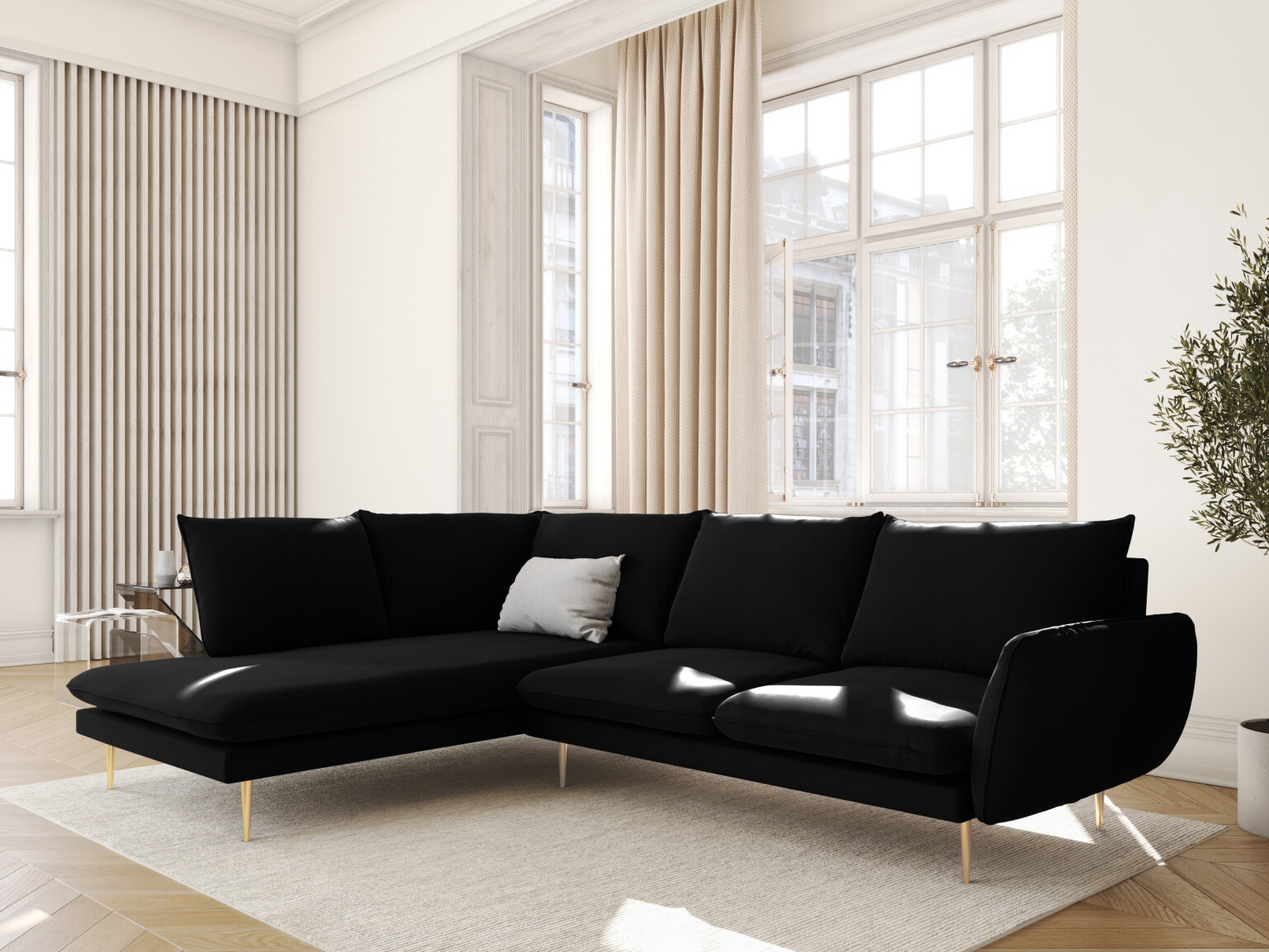 Ecksofa Ferlevi 130 (Bluvel 19)