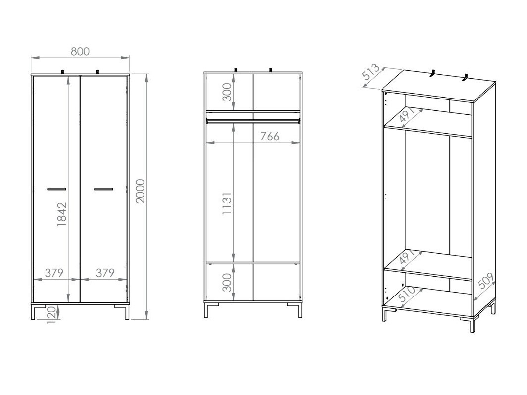 Kleiderschrank Larnolo 114
