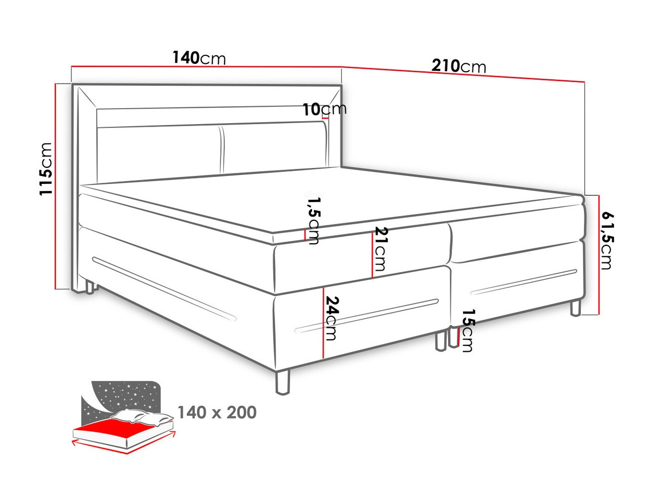 Boxspringbett SD3027
