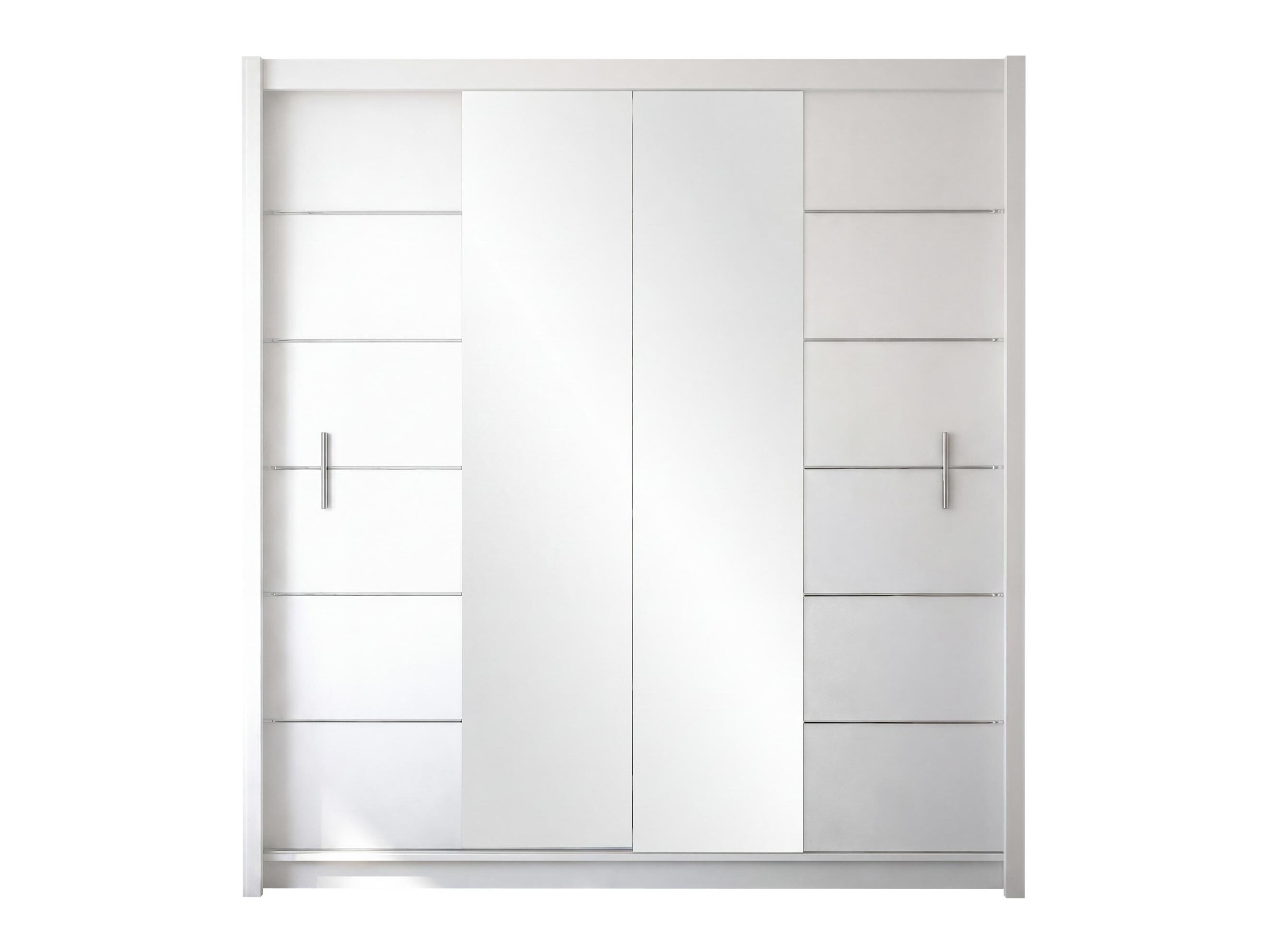 Kleiderschrank Honolulu 193 (Weiss + spiegel)