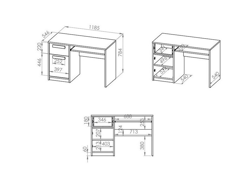 Bürotisch Tivruve 110
