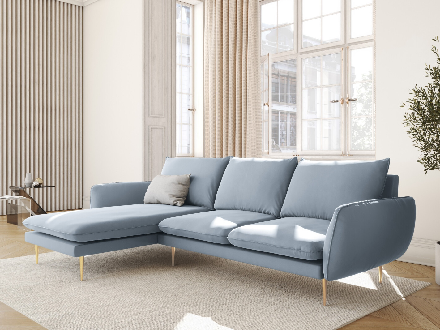 Ecksofa Ferlevi 131 (Bluvel 06)