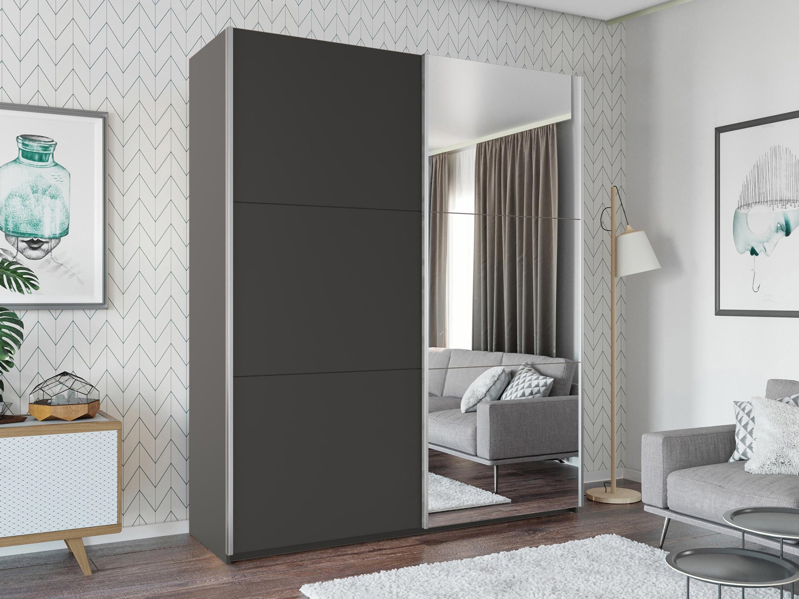 Kleiderschrank Honolulu 130 (Graphit)