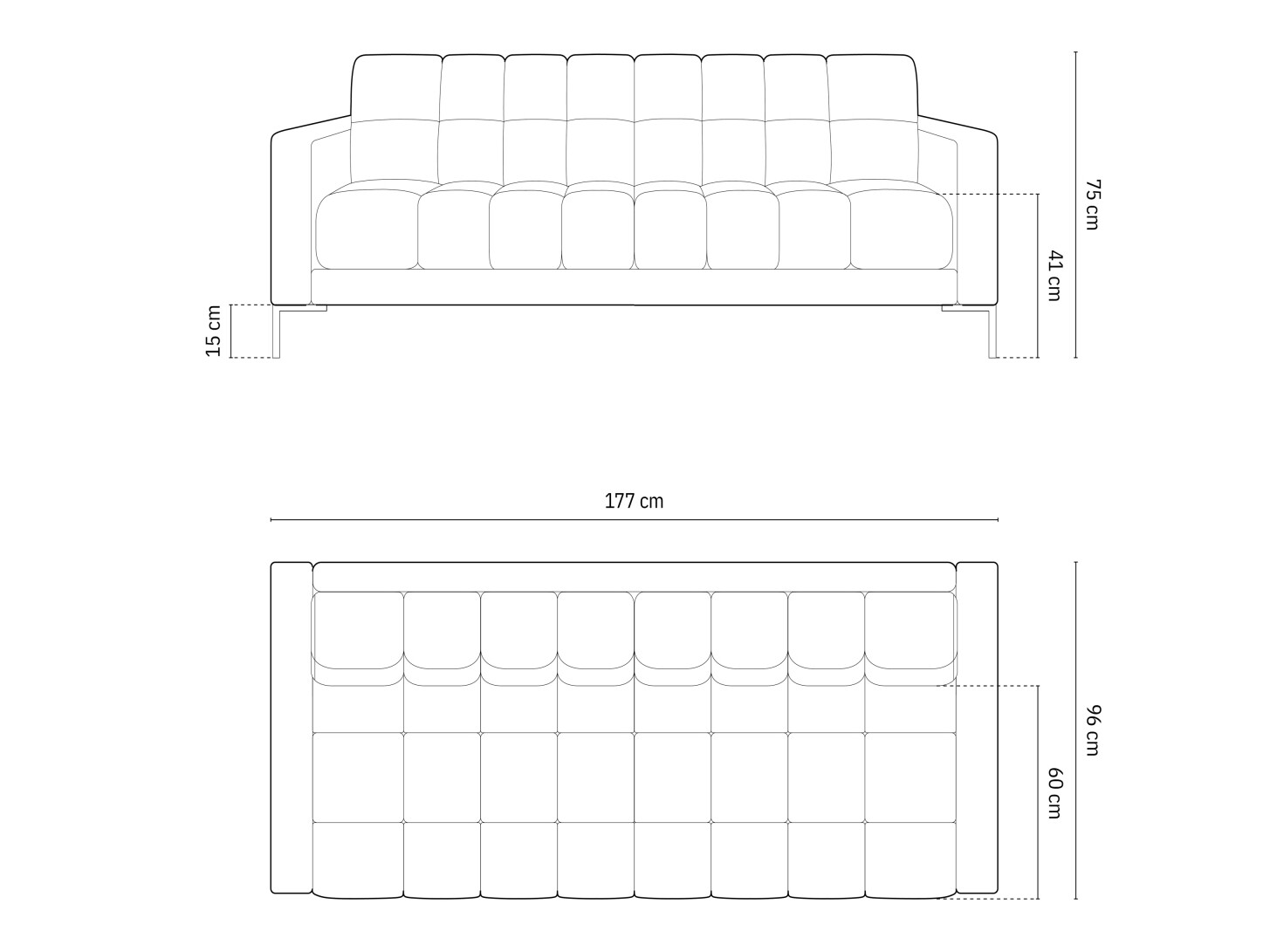 Sofa Calelbe 109 (Neve 77)