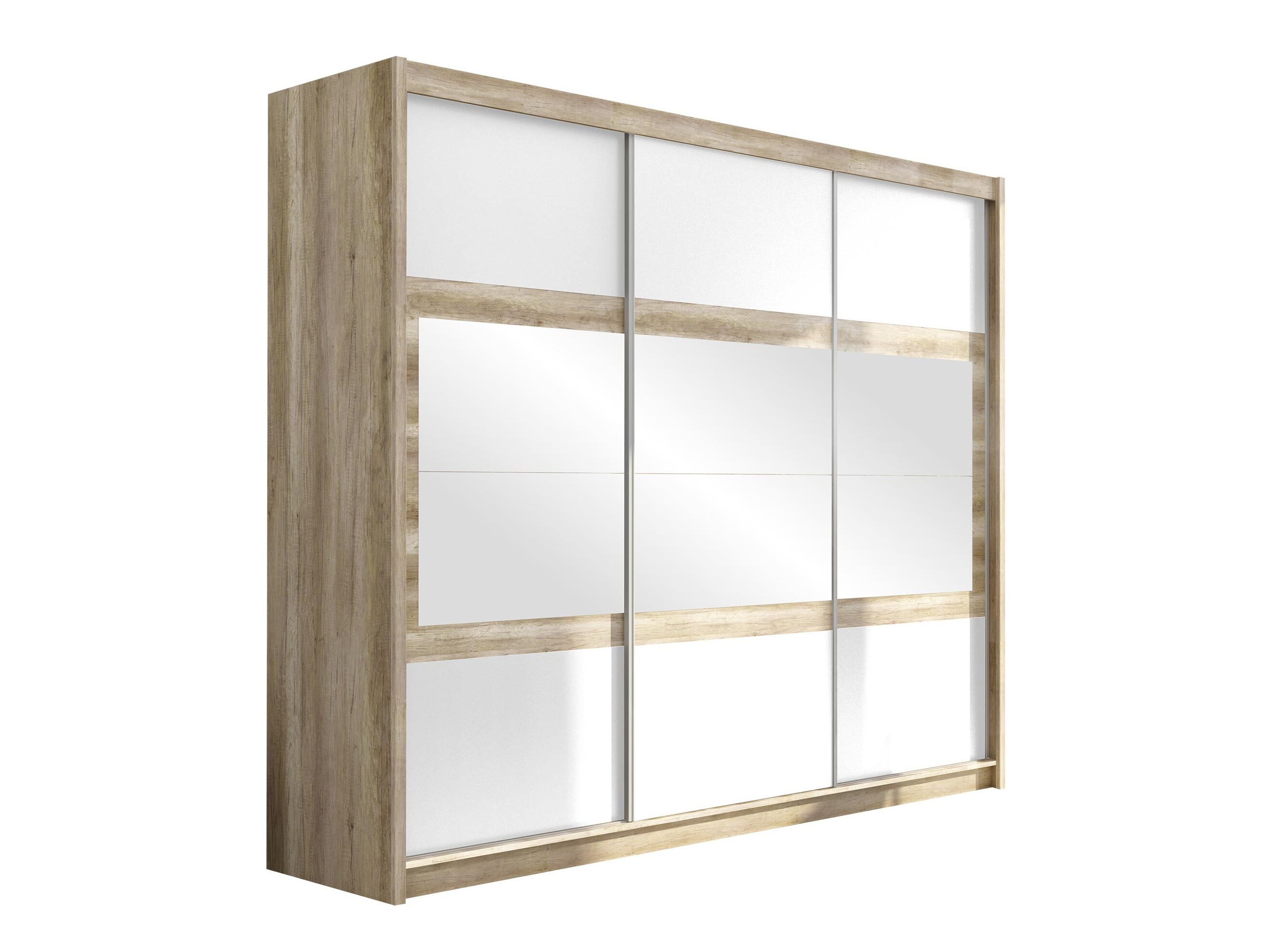 Kleiderschrank Honolulu 109 (Weiss + Canyon eichenholzoptik)
