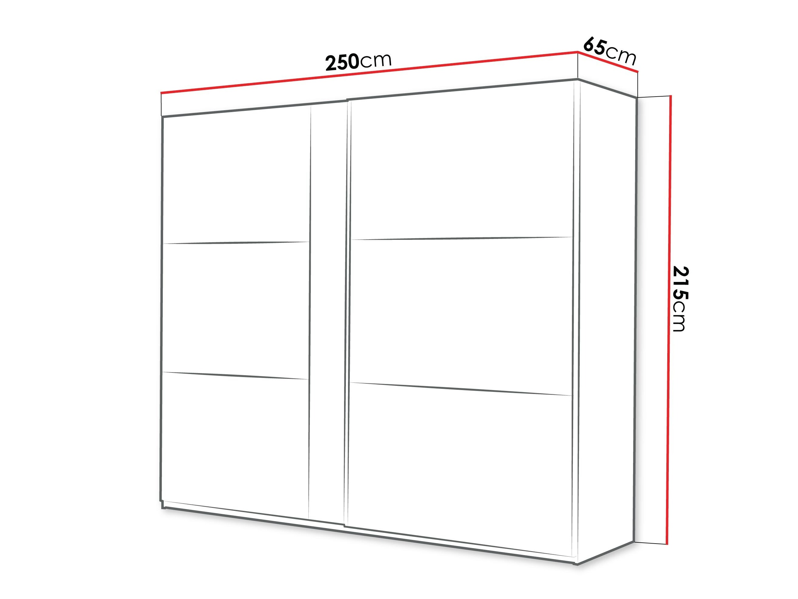 Kleiderschrank Honolulu 122 (Graphit + Weiss glänzend)