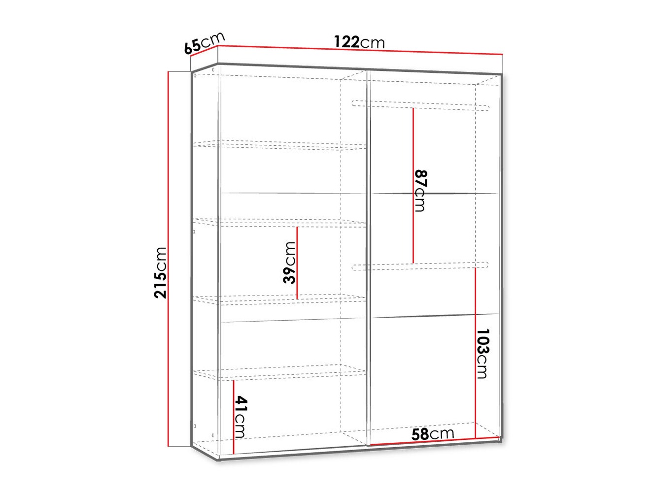 Kleiderschrank Honolulu 123 (Weiss)